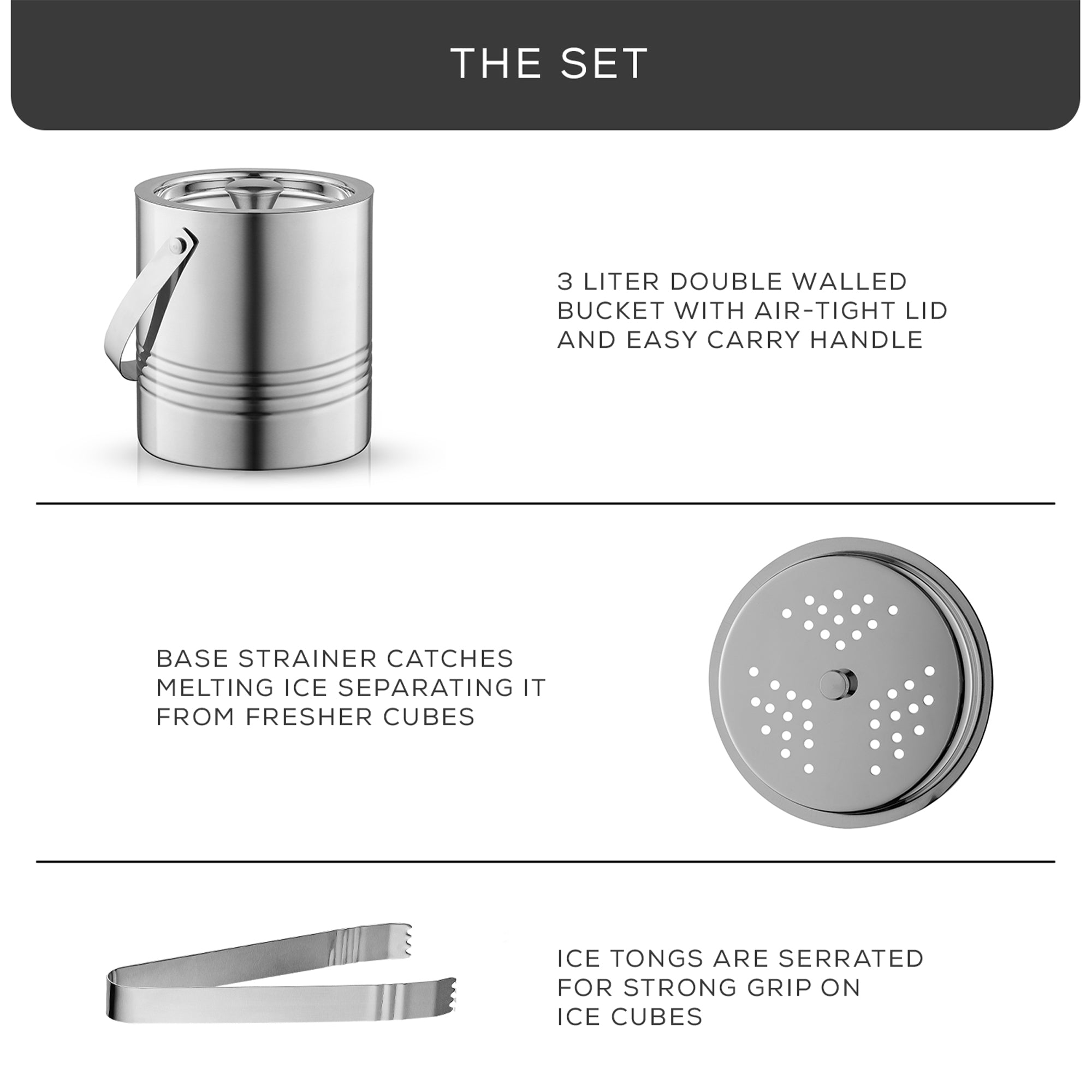 joyjolt-3l-stainless-steel-ice-bucket-with-strainer-and-tongs image 8