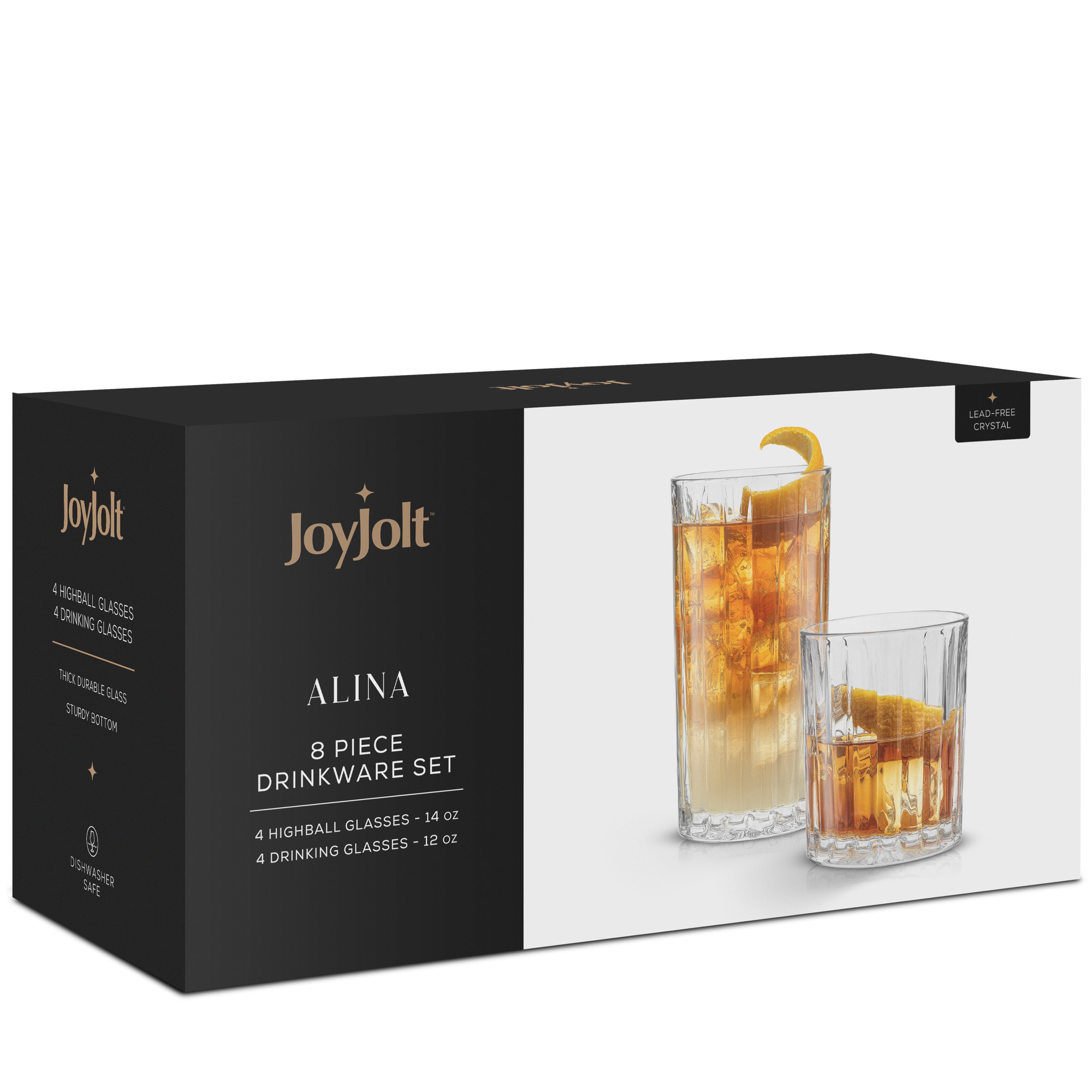 joyjolt-alina-ribbed-glass-drinkware-set-8-pieces-4-highball-4-double-old-fashio image 7