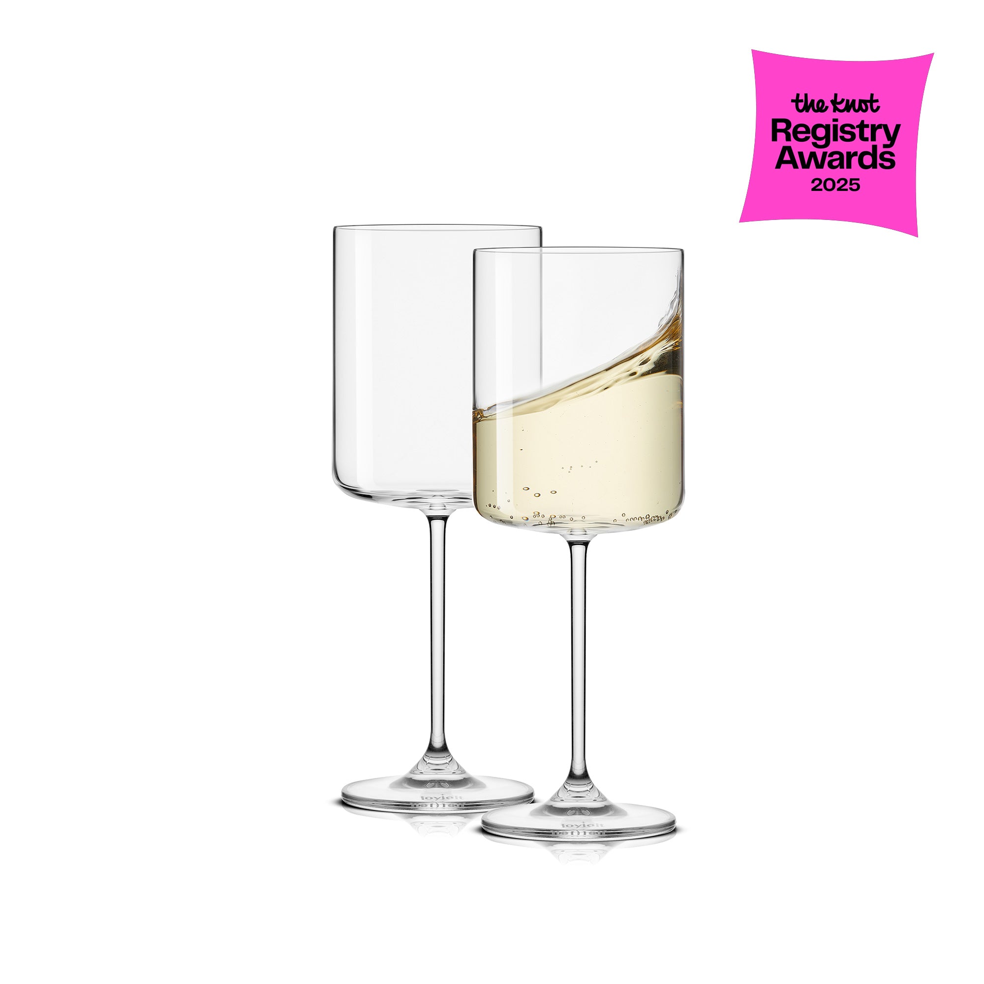 joyjolt-claire-white-wine-glasses-set-of-2-11-4oz image 1