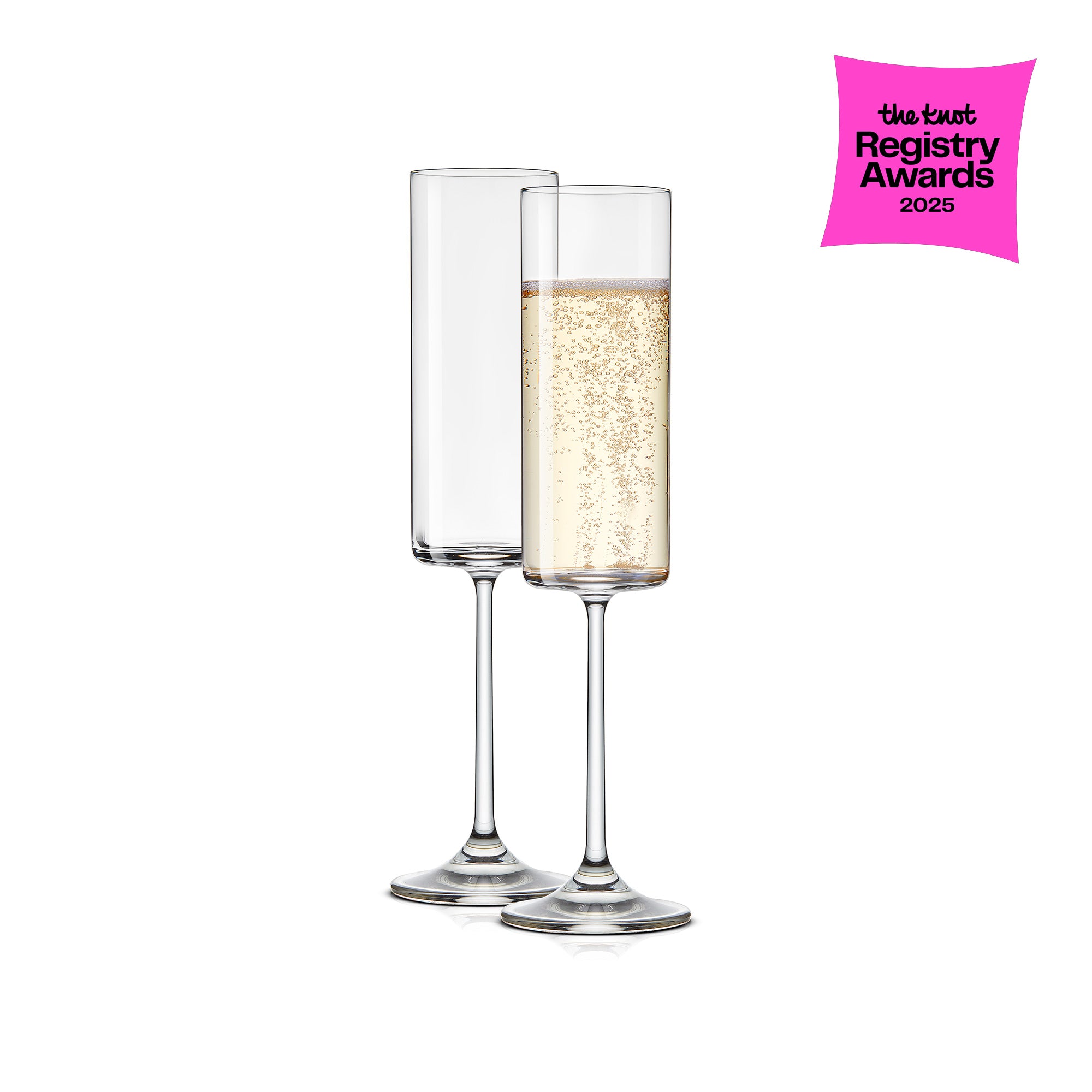 joyjolt-claire-set-of-2-lead-free-crystal-champagne-flutes-5-7-oz image 1