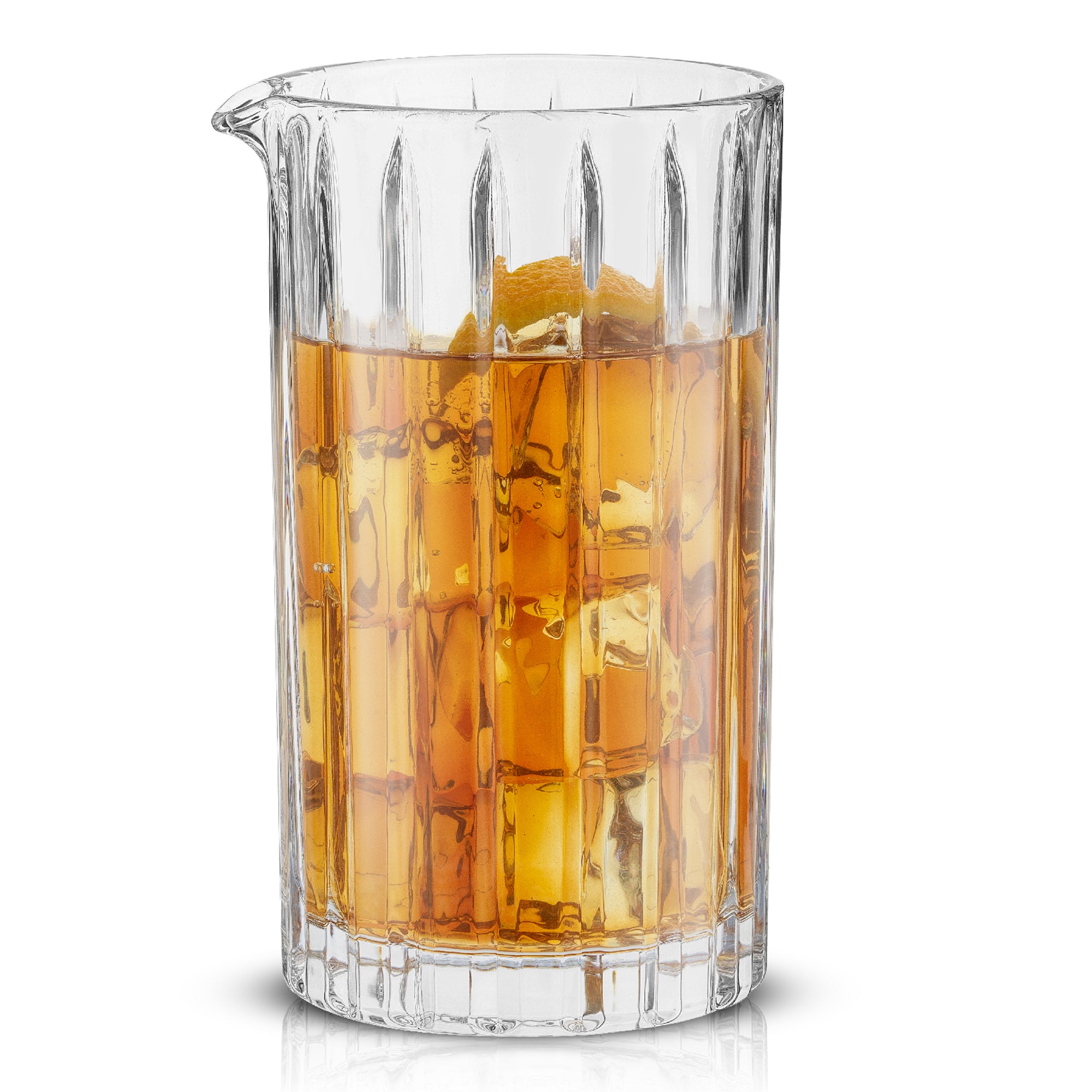 joyjolt-alina-ribbed-cocktail-mixing-glass-pitcher-21-oz image 1