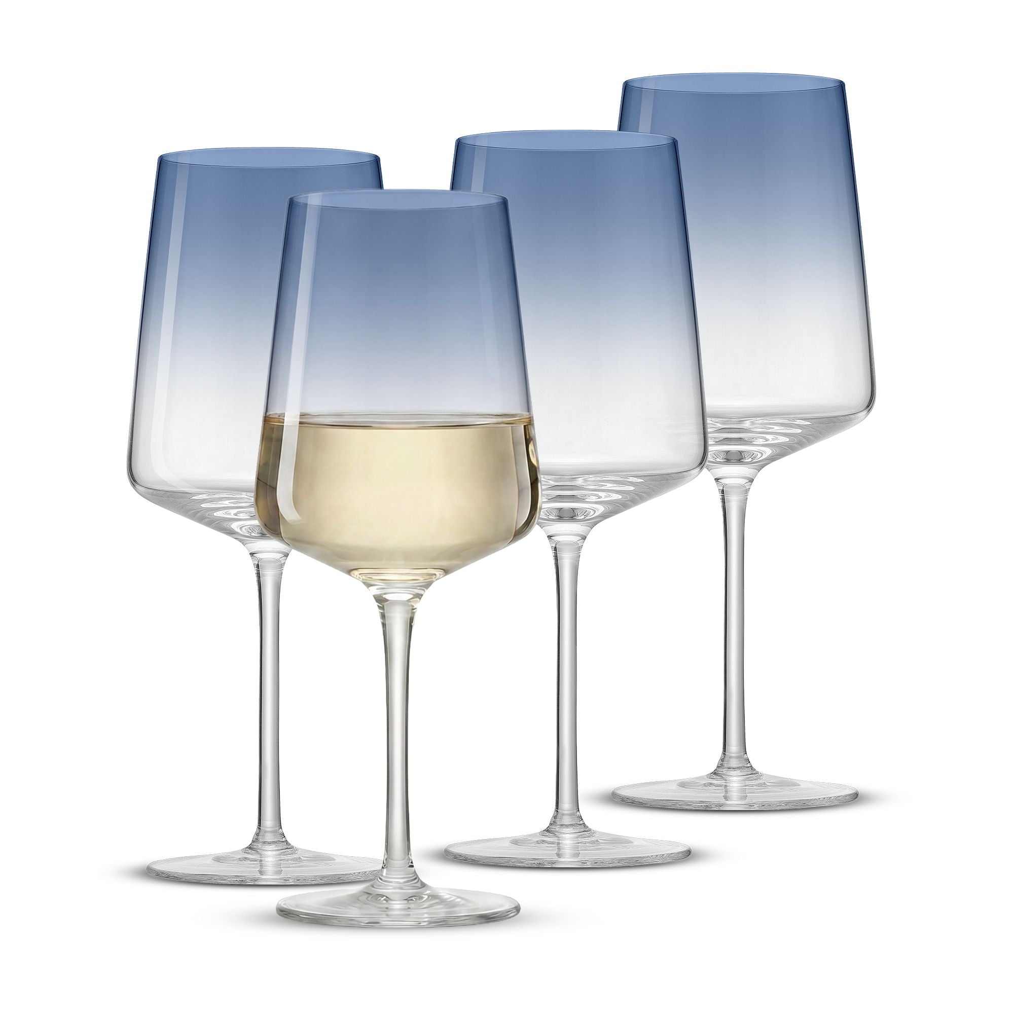 joyjolt-sidney-blue-ombre-white-wine-glasses-set-of-4 image 1