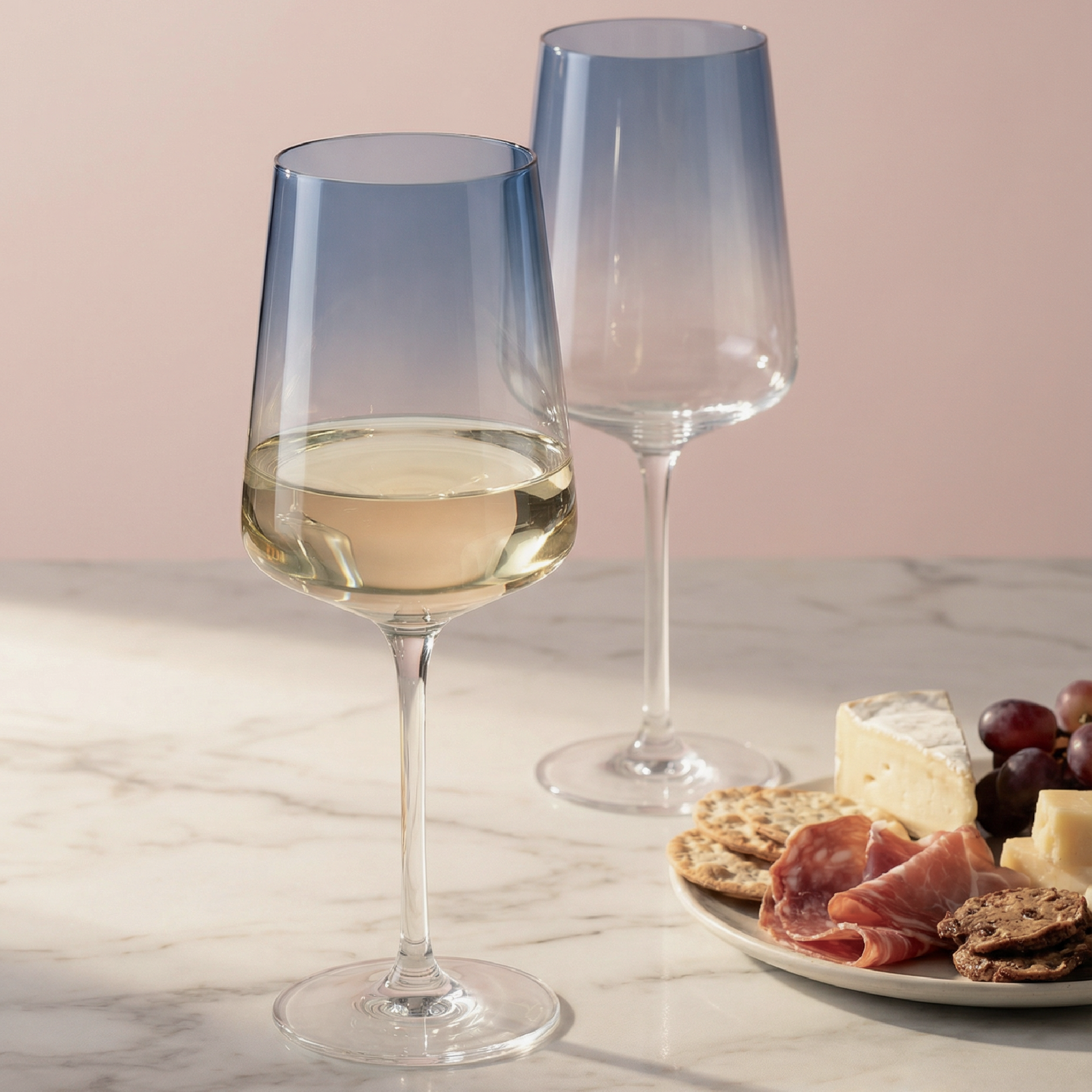joyjolt-sidney-blue-ombre-white-wine-glasses-set-of-4 image 4