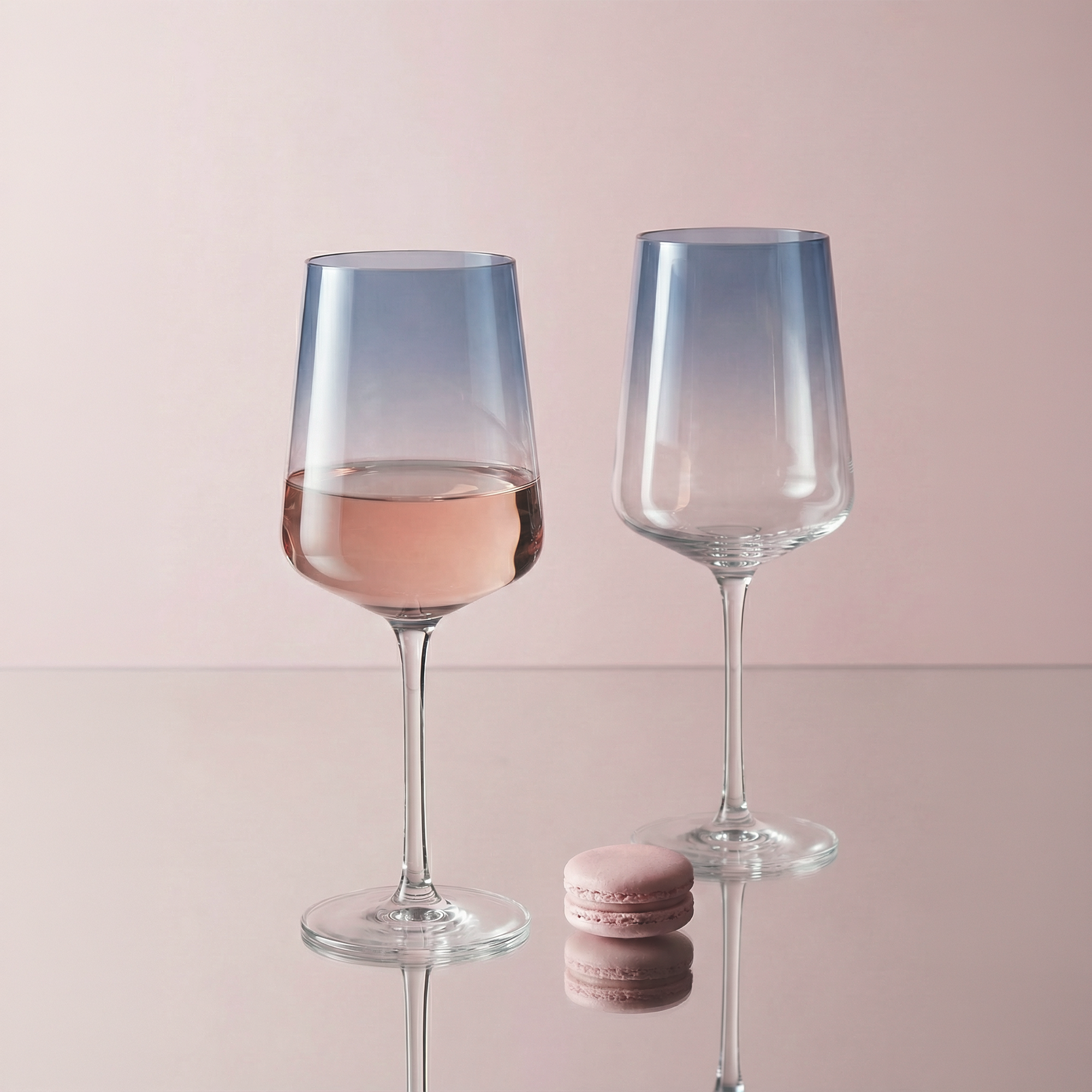 joyjolt-sidney-blue-ombre-white-wine-glasses-set-of-4 image 2