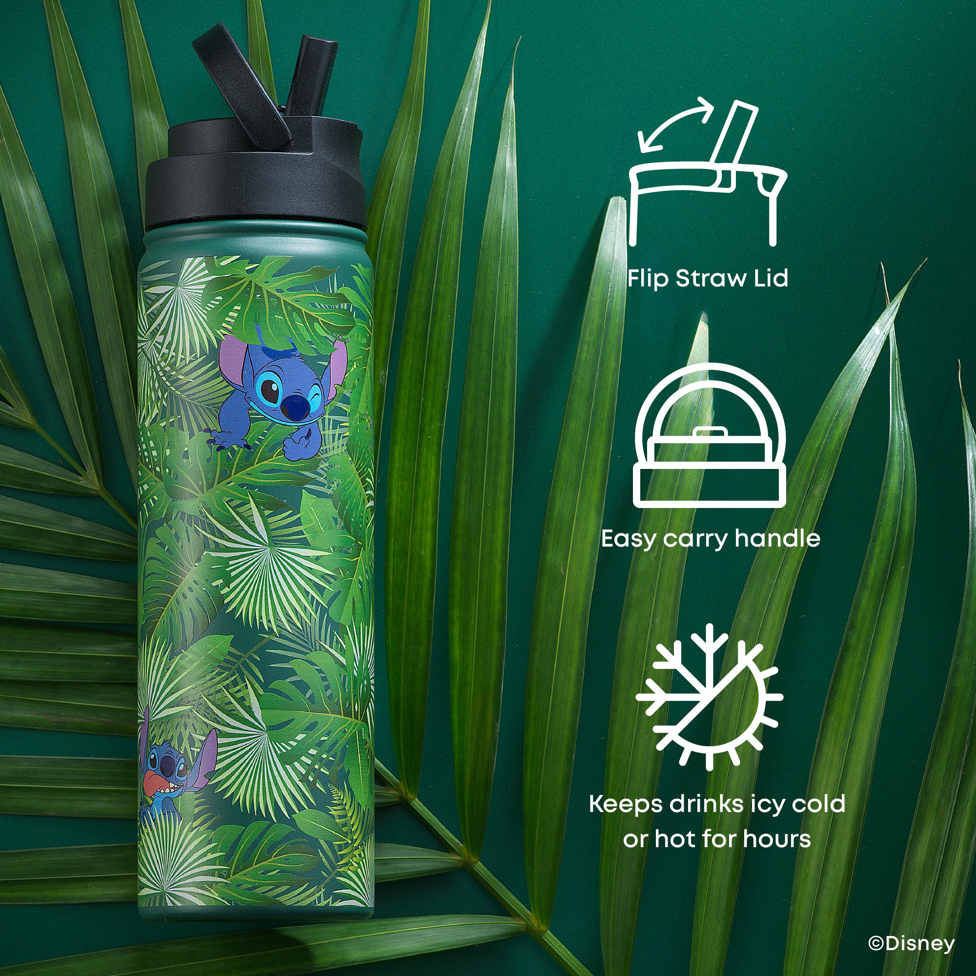 joyjolt-disney-stitch-a-boo-stainless-steel-water-bottle-22-oz-with-flip-straw-l image 4
