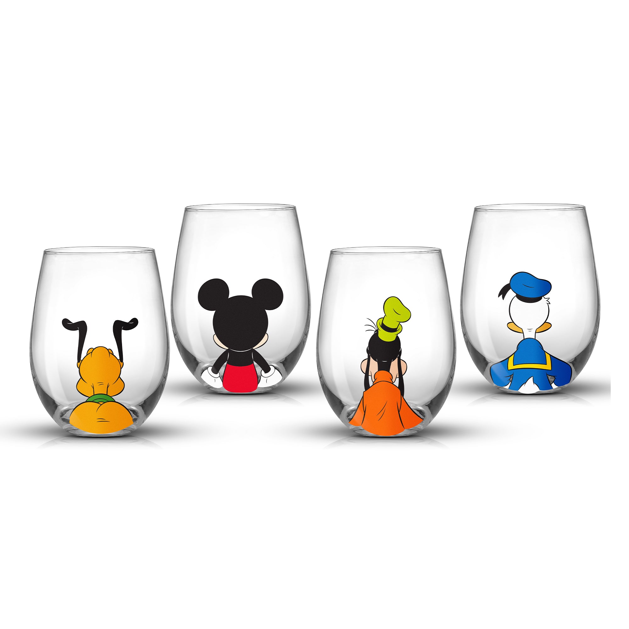 joyjolt-disney-mickey-mouse-friends-stemless-glasses-set-of-4-14-5-oz-lead-free- image 1