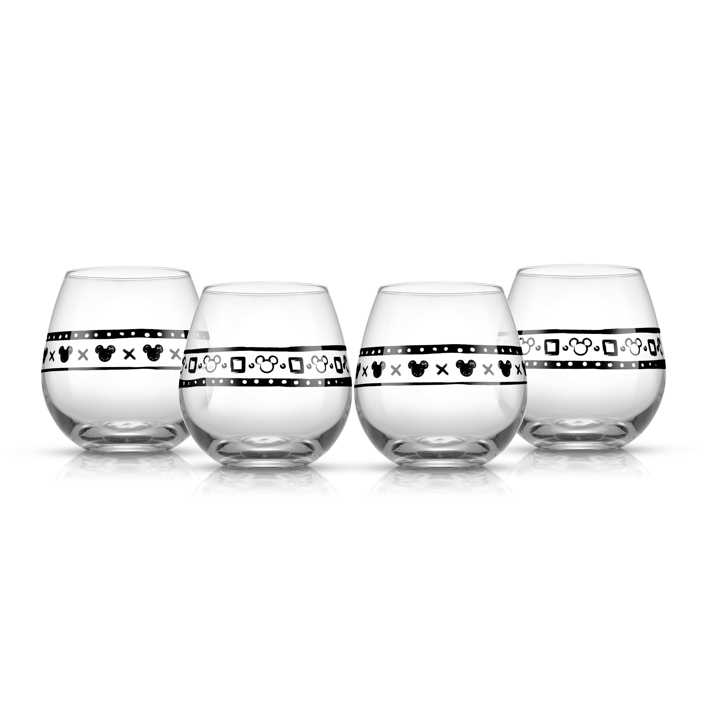 disney-mickey-mouse-geo-picnic-stemless-wine-glasses-set-of-4-15-oz image 1