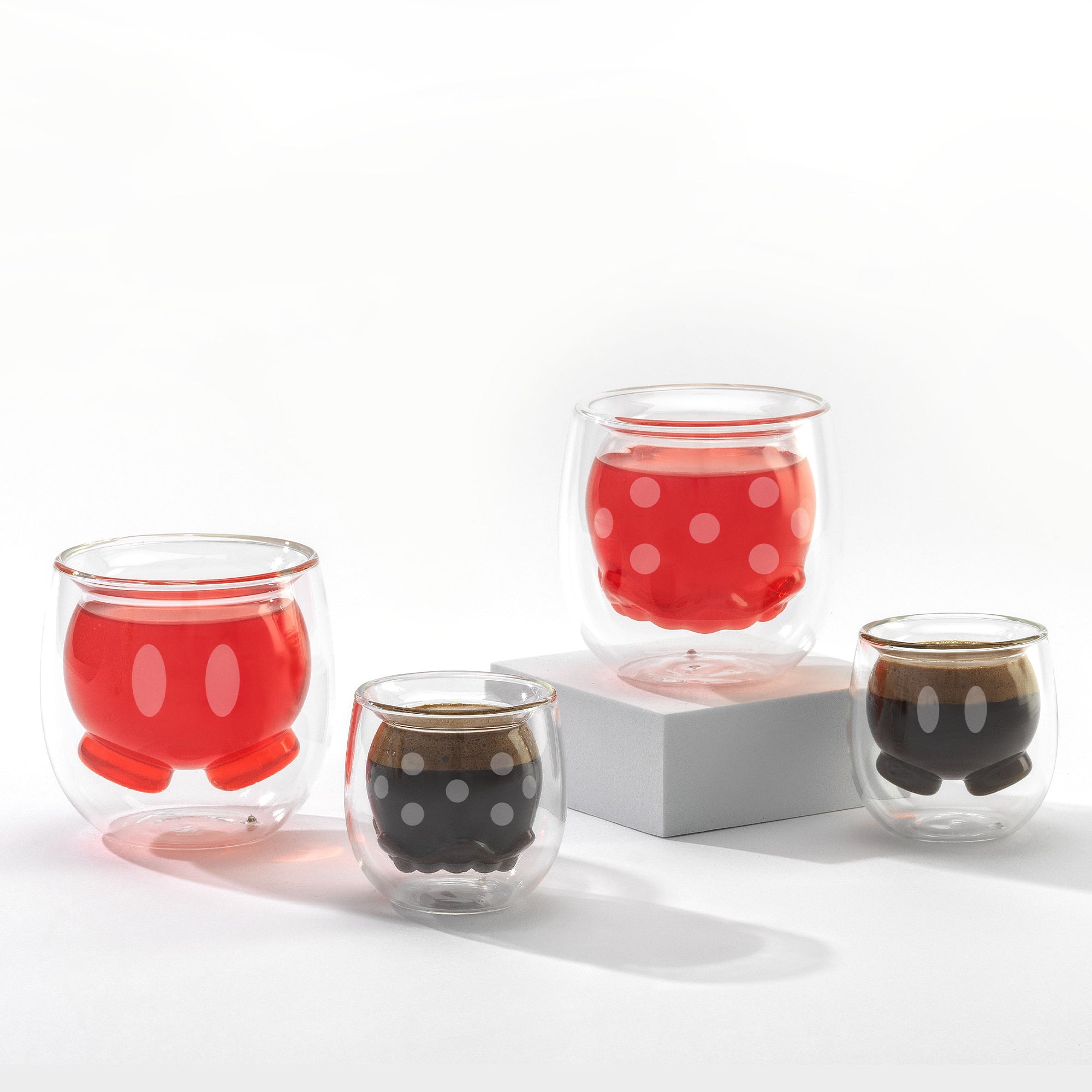 joyjolt-disney-mickey-pants-minnie-skirt-double-wall-glass-mugs image 2