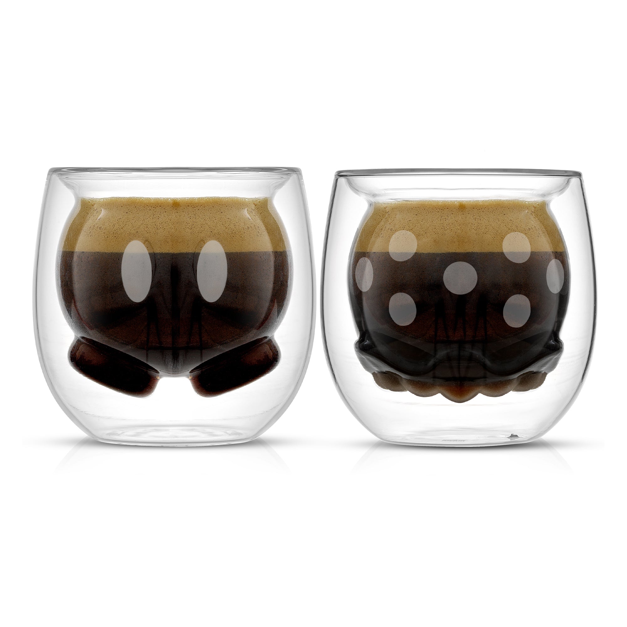 joyjolt-disney-mickey-pants-minnie-skirt-double-wall-glass-mugs image 1