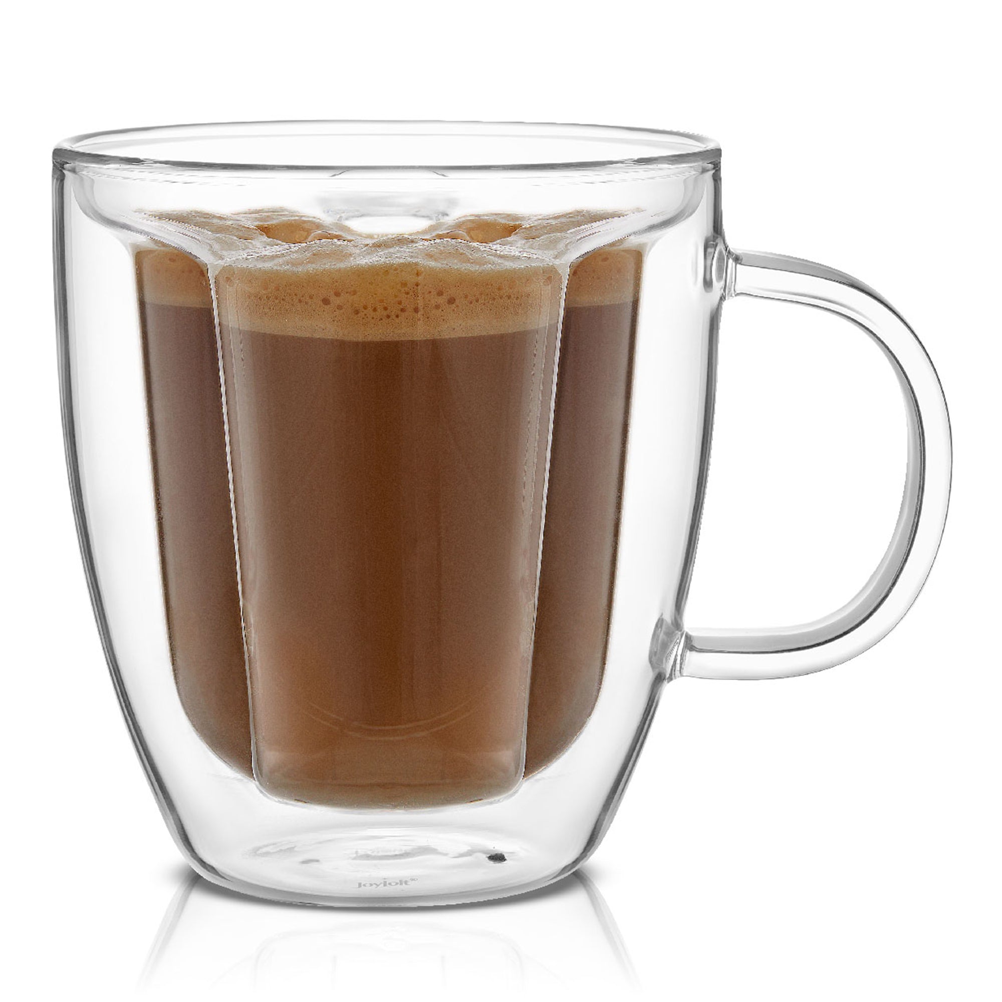 joyjolt-disney-mickey-mouse-3d-double-wall-glass-mugs-set-of-2-10-oz-insulated-c image 8