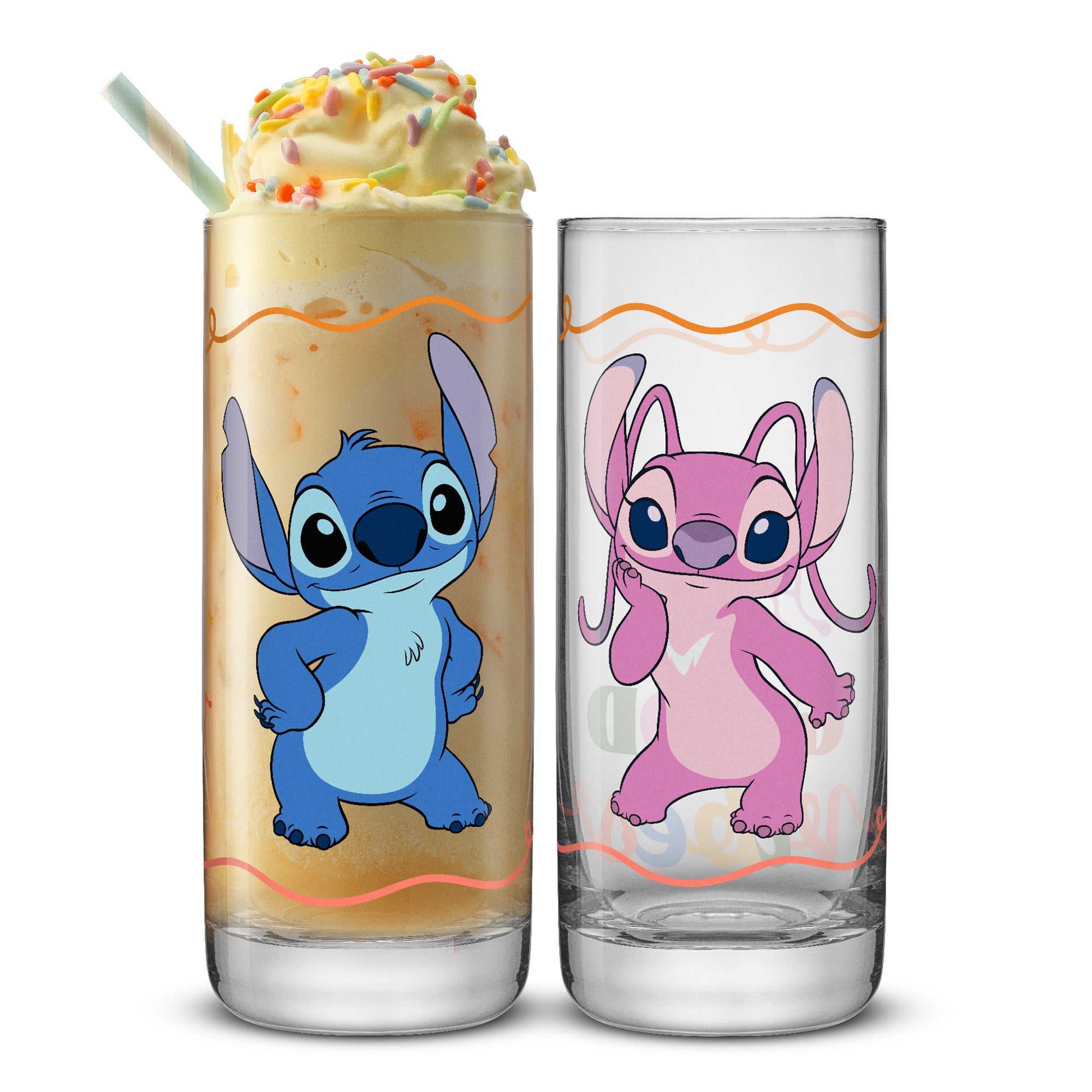 joyjolt-disney-stitch-good-times-tall-drinking-glasses-13-oz-set-of-2 image 1