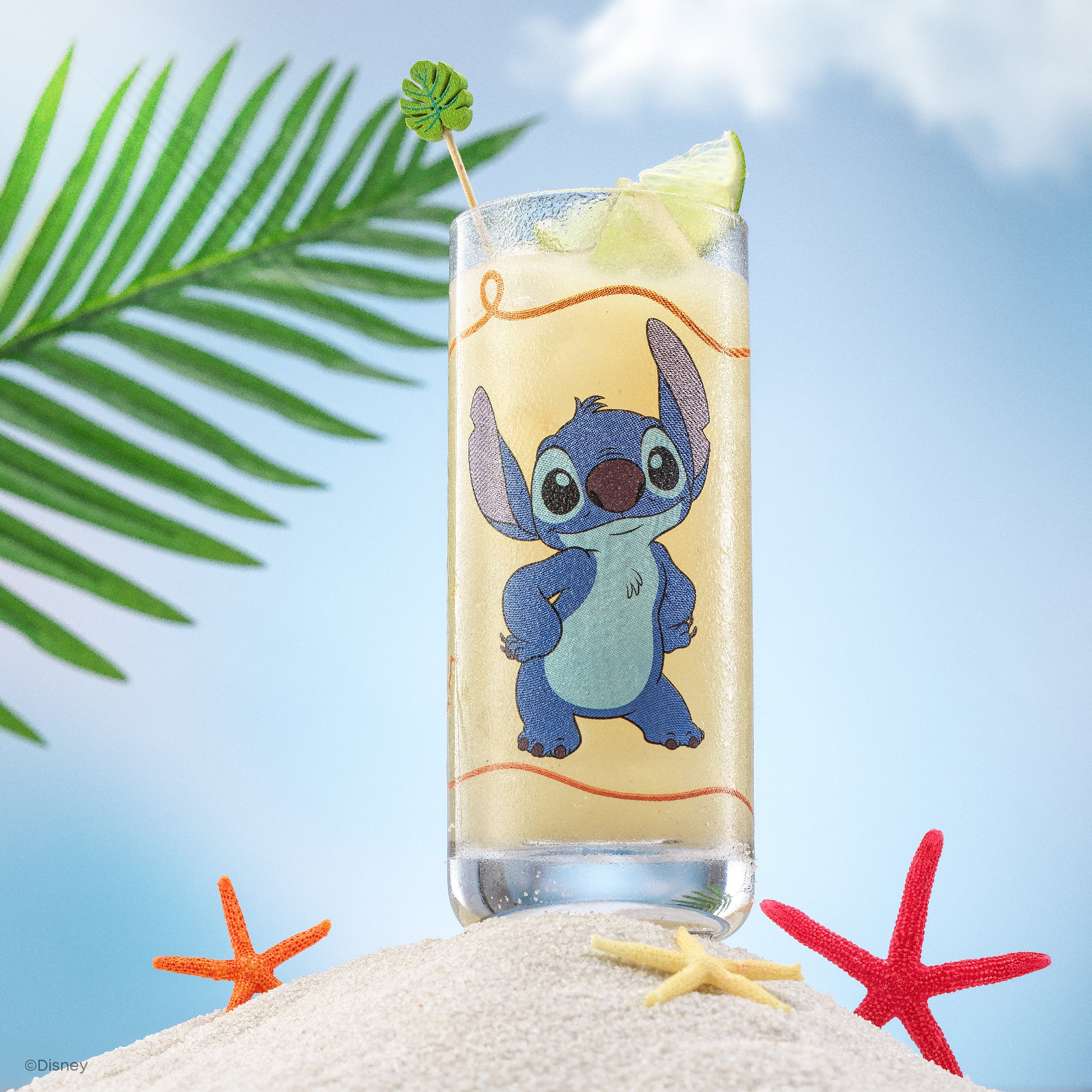 joyjolt-disney-stitch-good-times-tall-drinking-glasses-13-oz-set-of-2 image 2