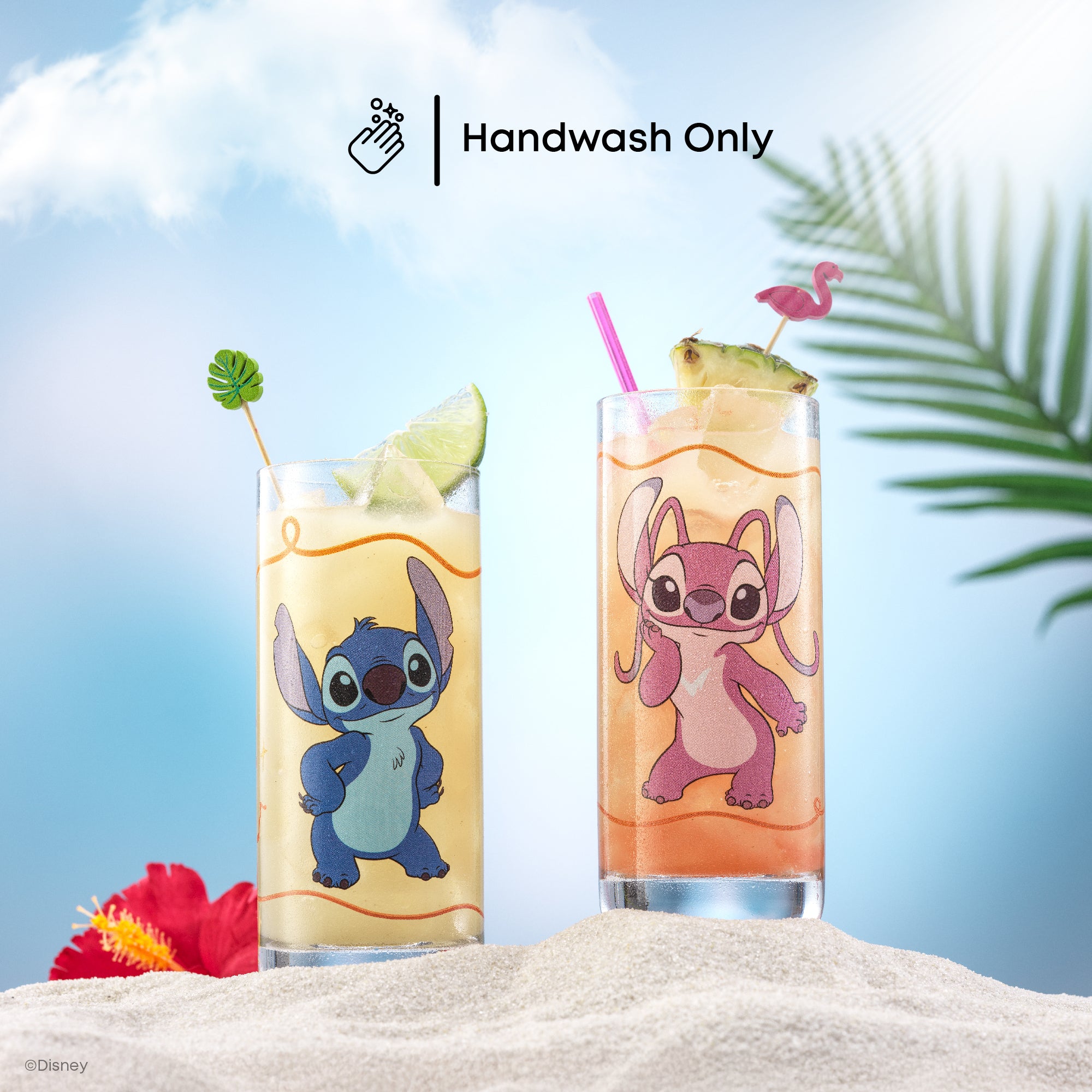 joyjolt-disney-stitch-good-times-tall-drinking-glasses-13-oz-set-of-2 image 4