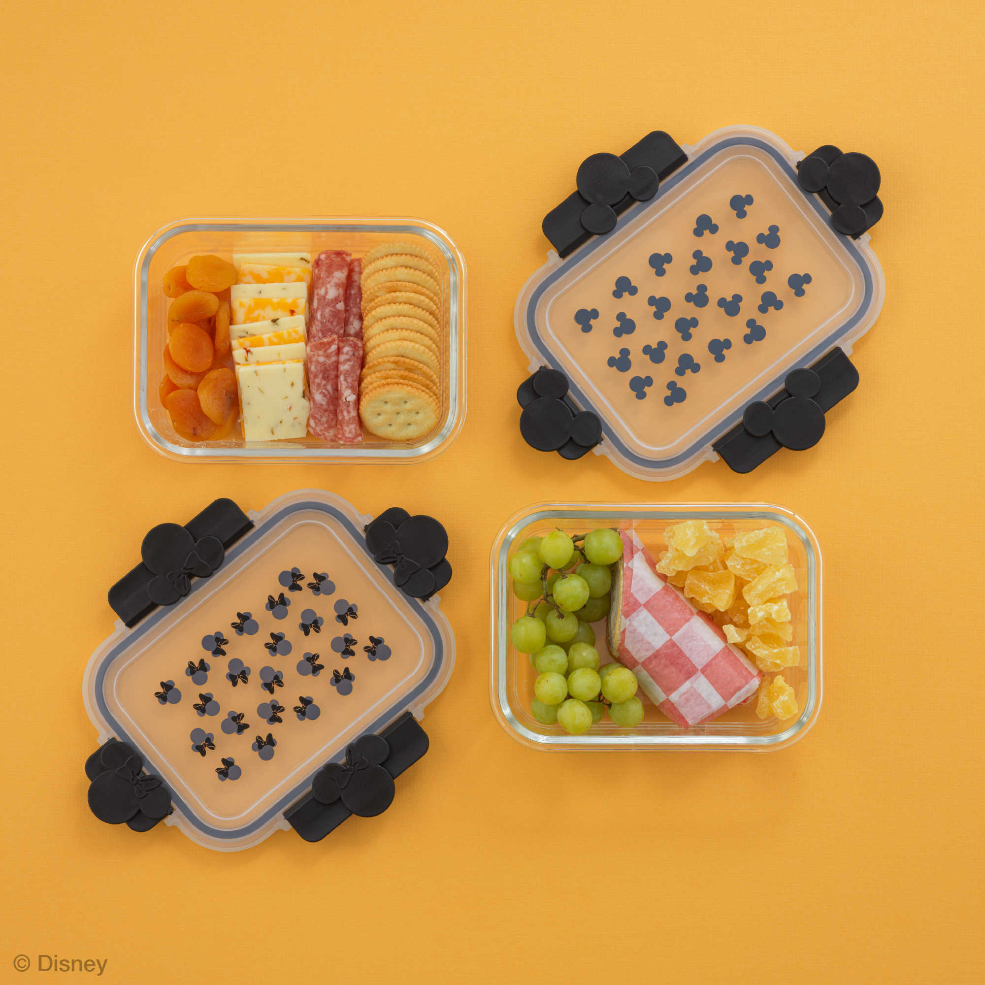 joyjolt-disney-mickey-minnie-mouse-glass-food-storage-containers-set-of-2-1l-34- image 2