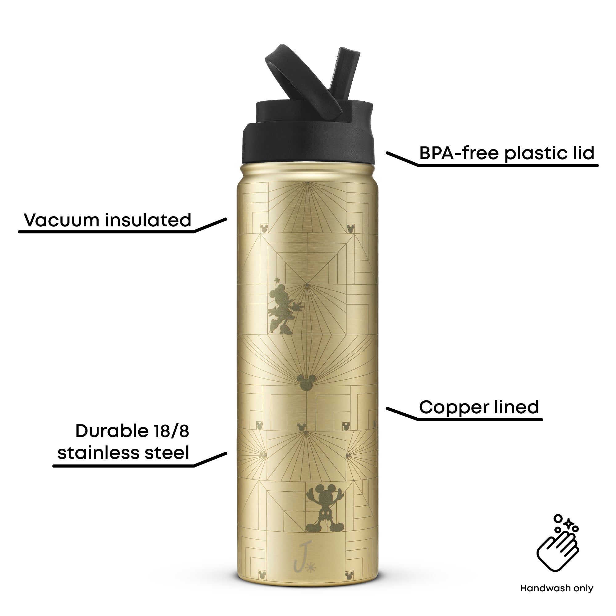 joyjolt-disney-mickey-minnie-mouse-monomouse-stainless-steel-water-bottle-22-oz- image 3