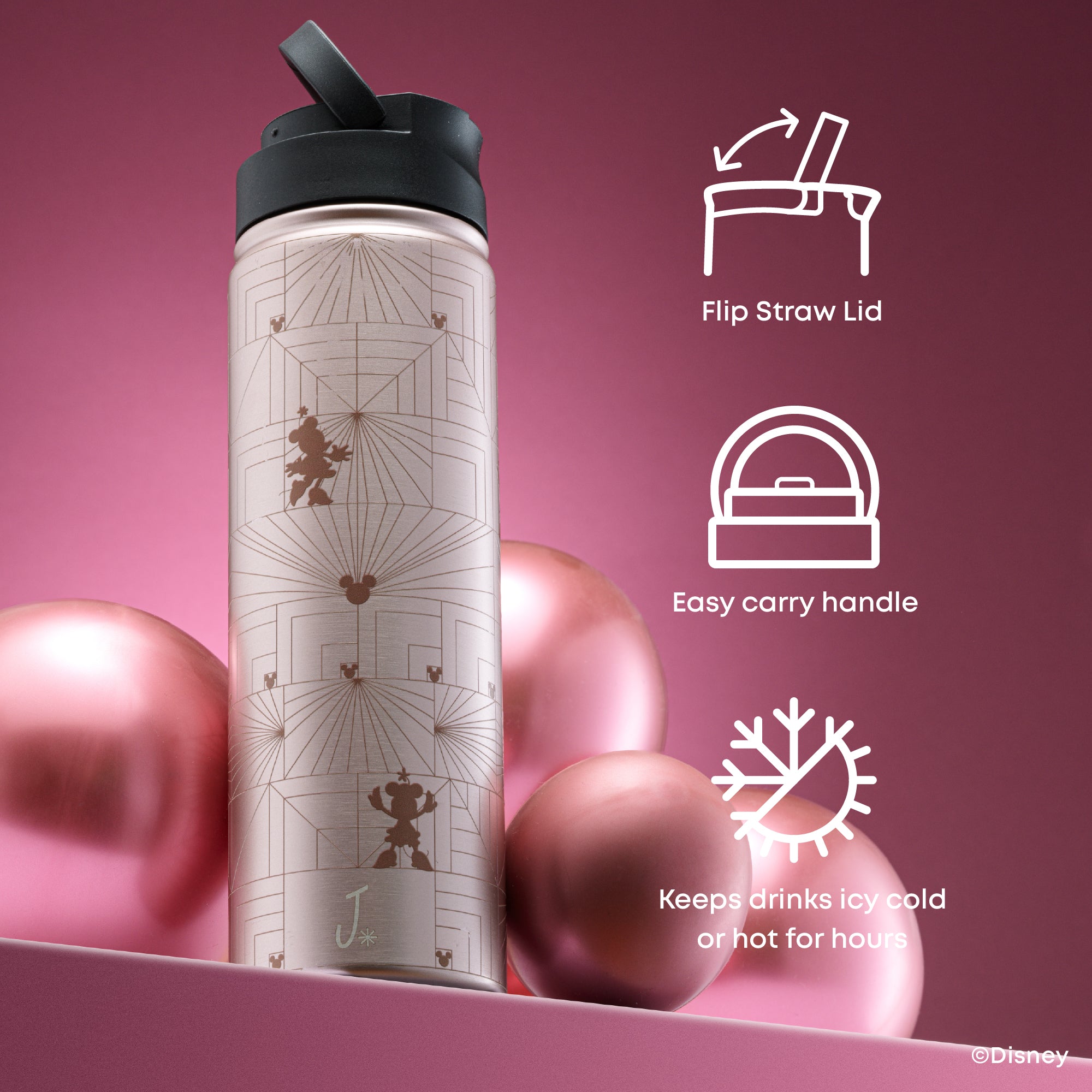 joyjolt-disney-minnie-mouse-monomouse-stainless-steel-water-bottle-22-oz-with-fl image 4