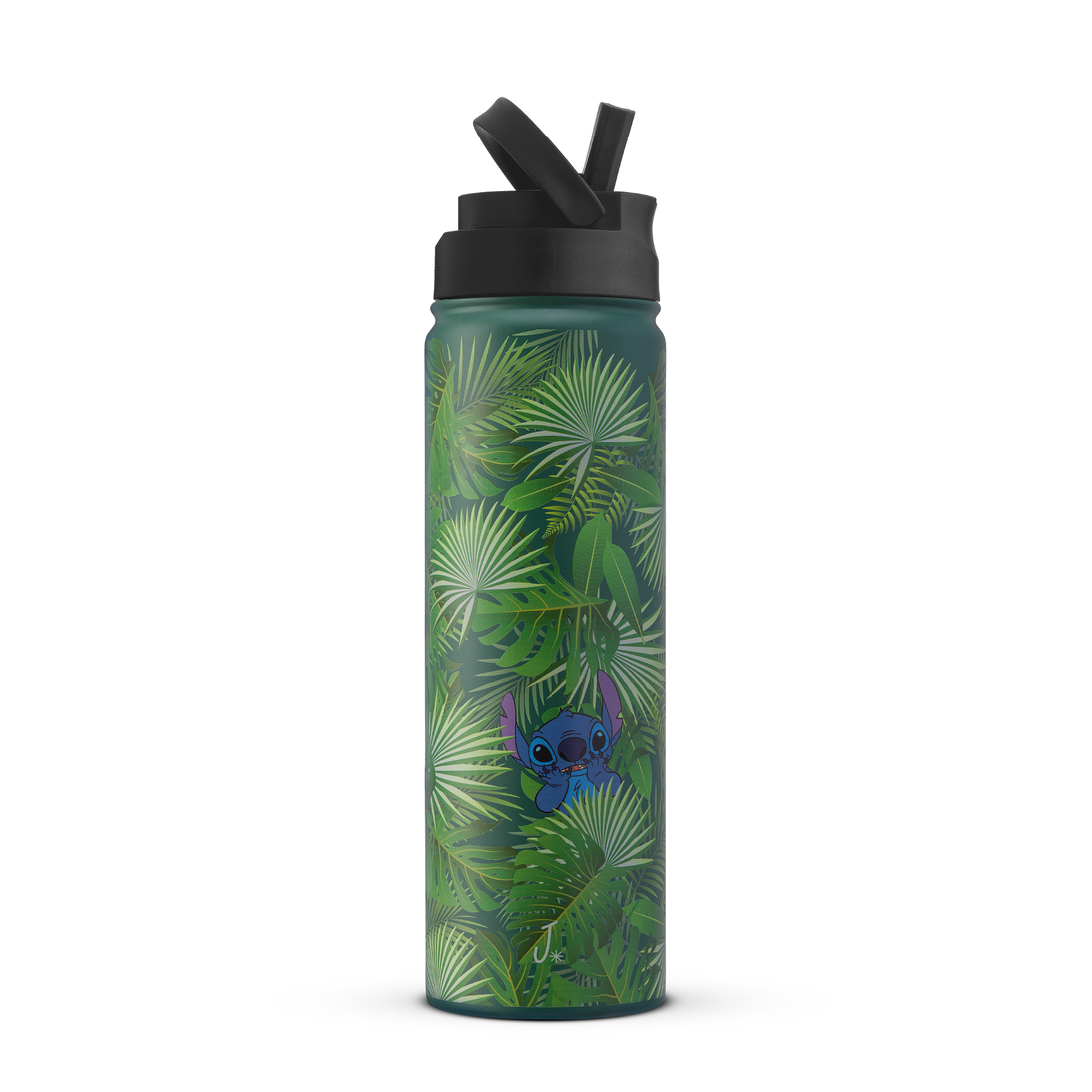 joyjolt-disney-stitch-a-boo-stainless-steel-water-bottle-22-oz-with-flip-straw-l image 1
