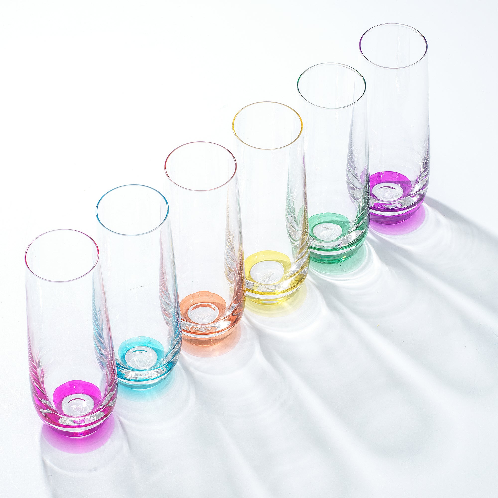joyjolt-hue-colored-stemless-champagne-flutes-set-of-6-9-5-oz-each image 2