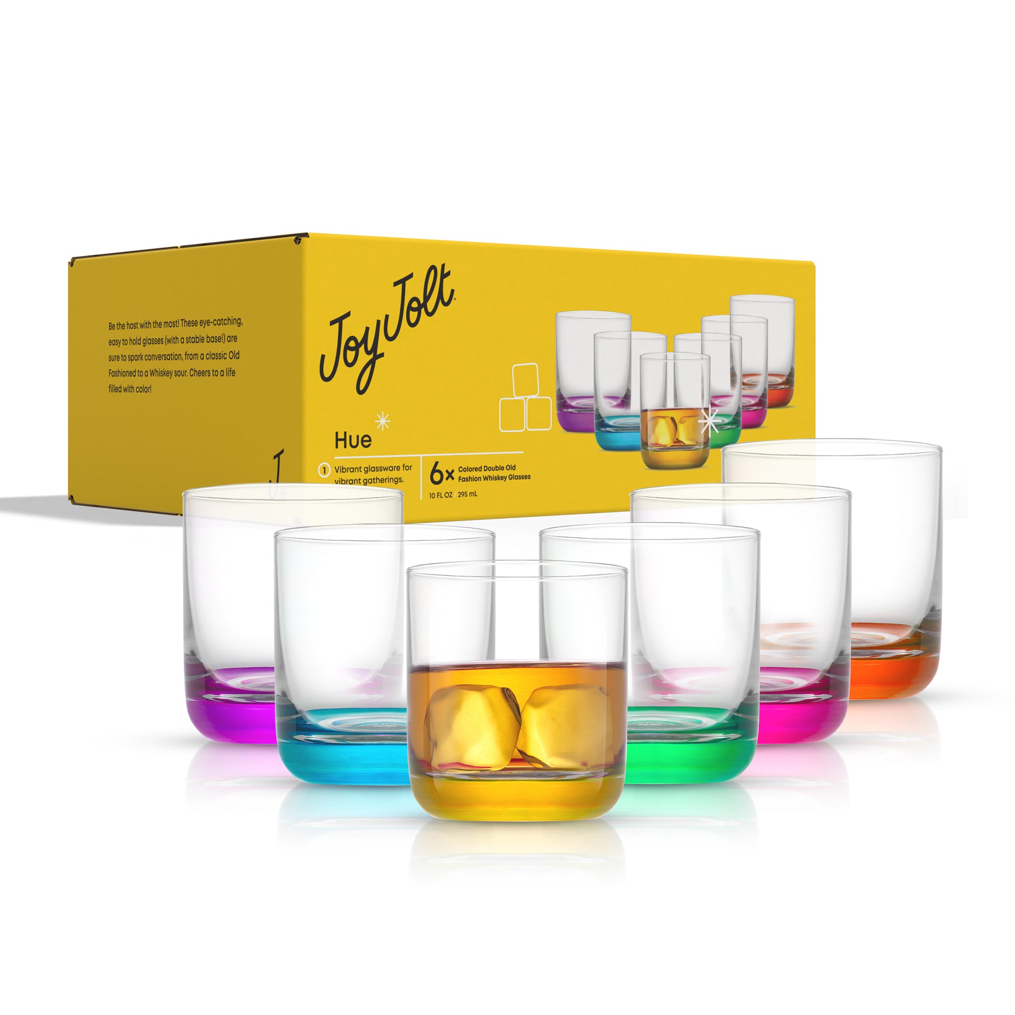joyjolt-hue-10-oz-double-old-fashioned-whiskey-glasses-set-of-6 image 8