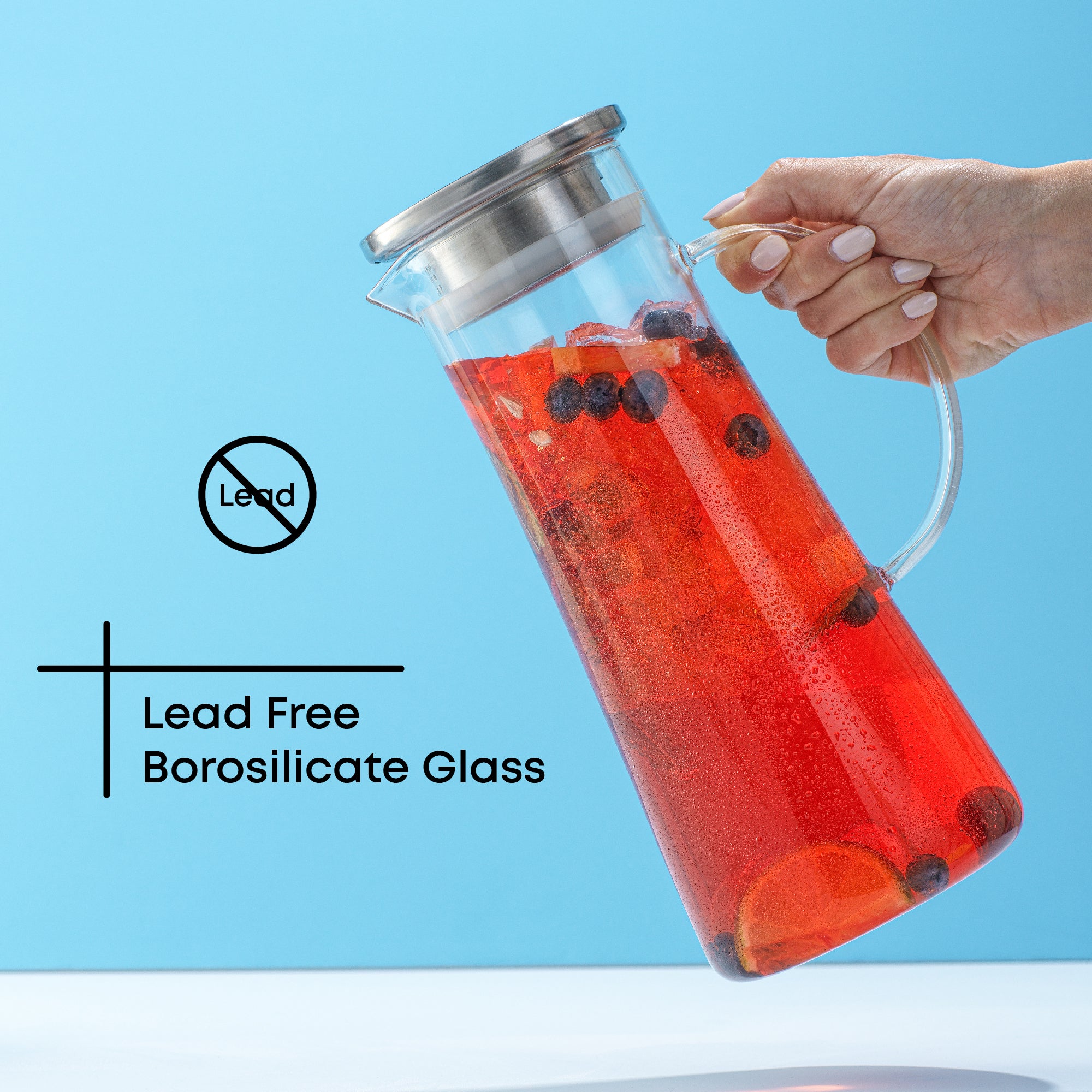 joyjolt-breeze-glass-water-pitcher-with-stainless-steel-lid-and-built-in-straine image 3