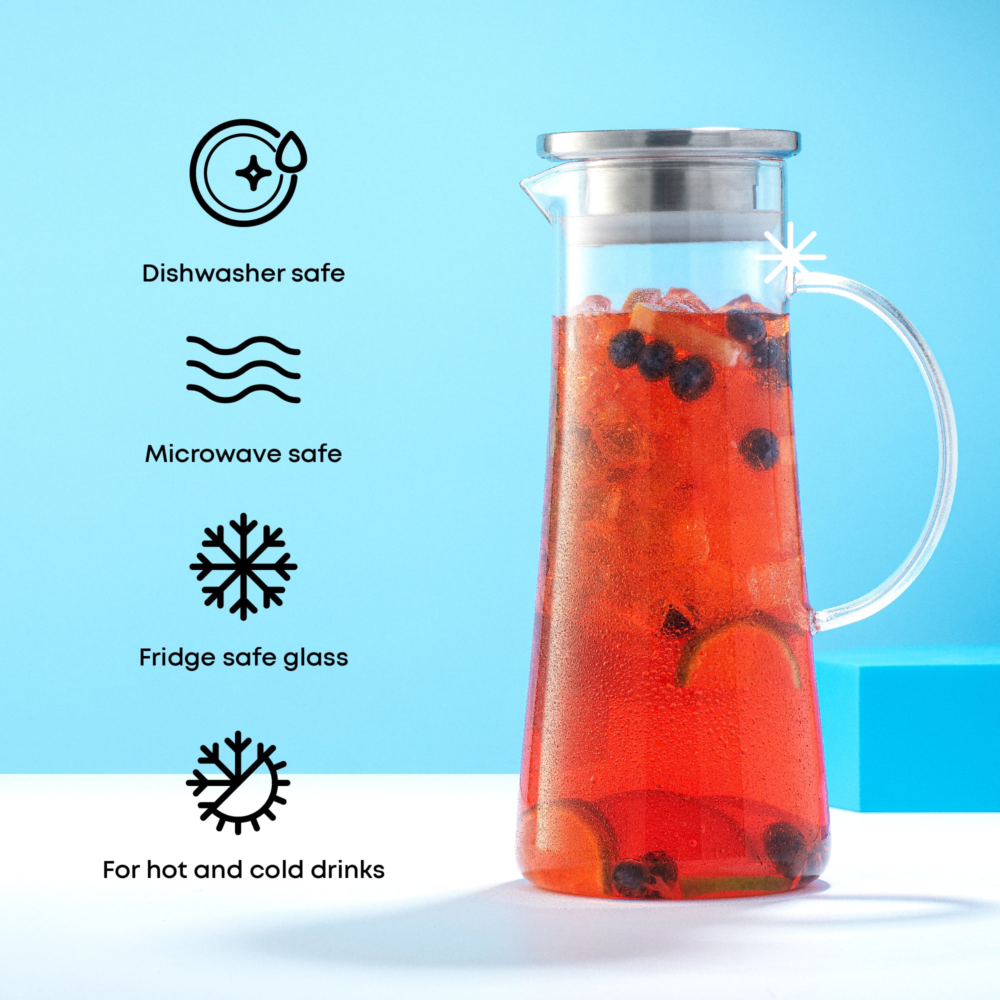 joyjolt-breeze-glass-water-pitcher-with-stainless-steel-lid-and-built-in-straine image 4