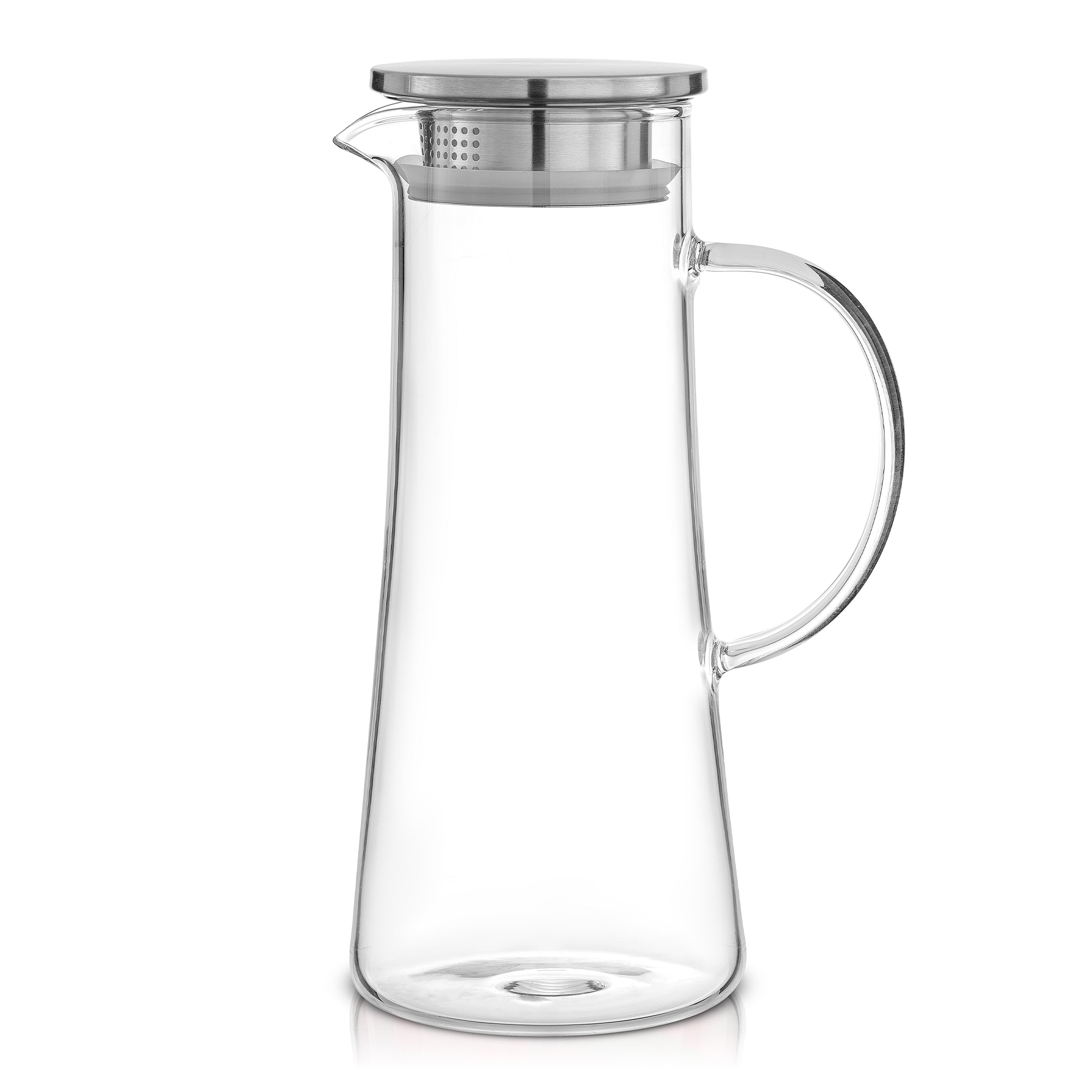 joyjolt-breeze-glass-water-pitcher-with-stainless-steel-lid-and-built-in-straine image 7