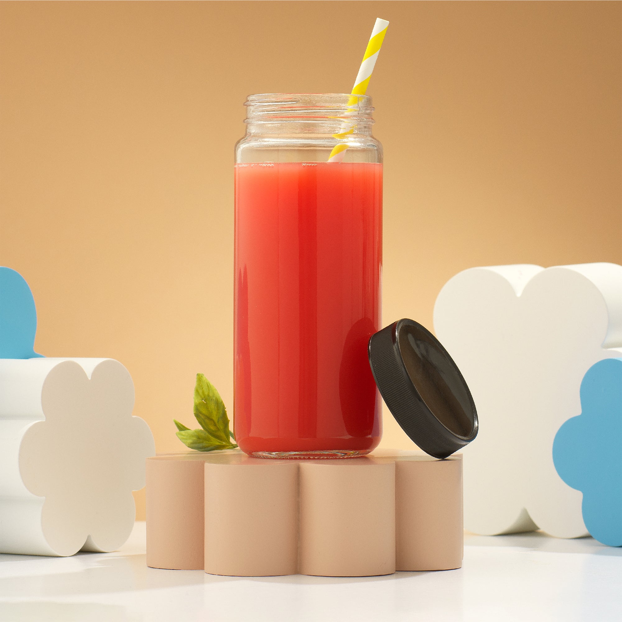 joyjolt-glass-juice-bottles-with-leak-proof-lids-8-pack image 2