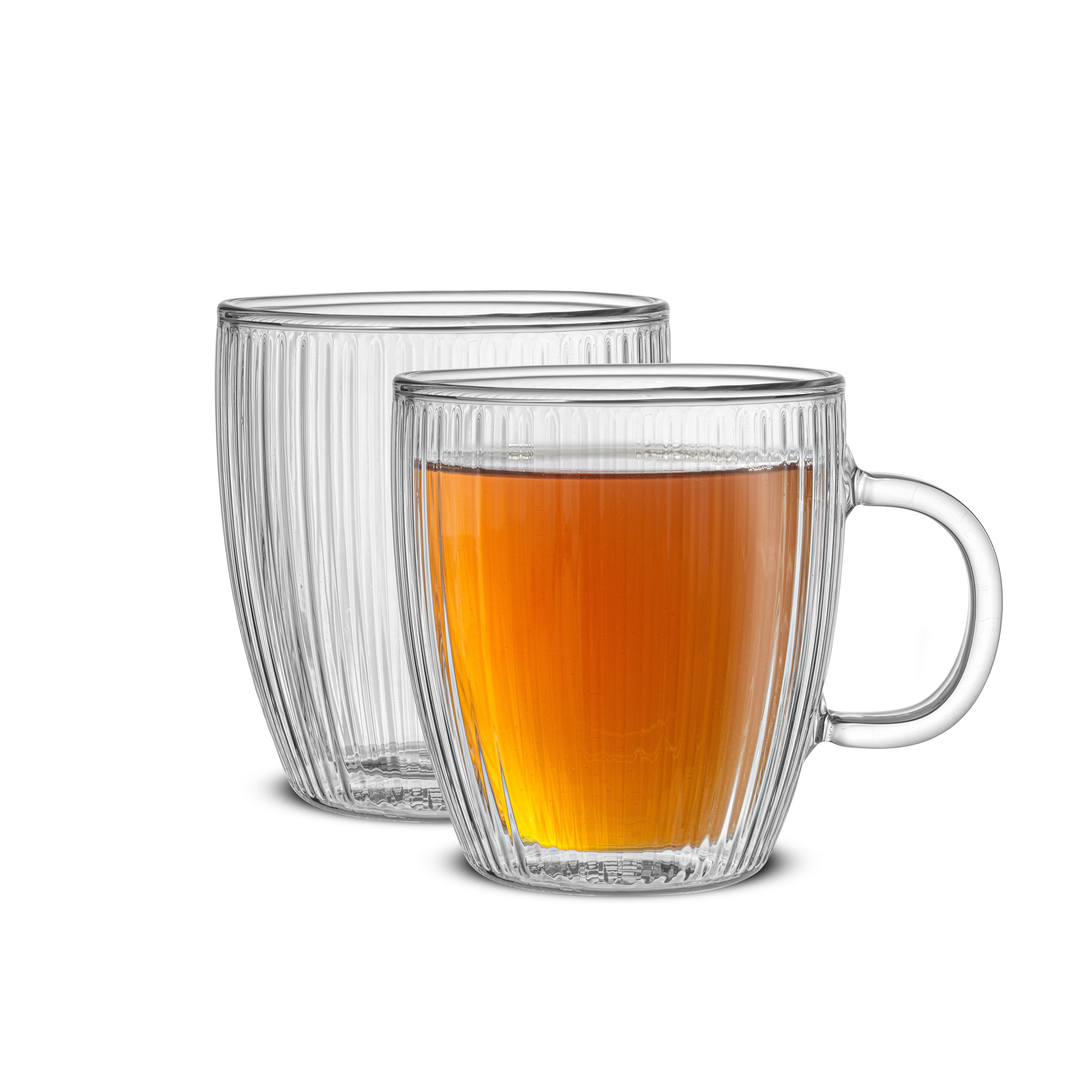 joyjolt-savor-fluted-double-wall-coffee-glasses-13-5-oz-set-of-2 image 1