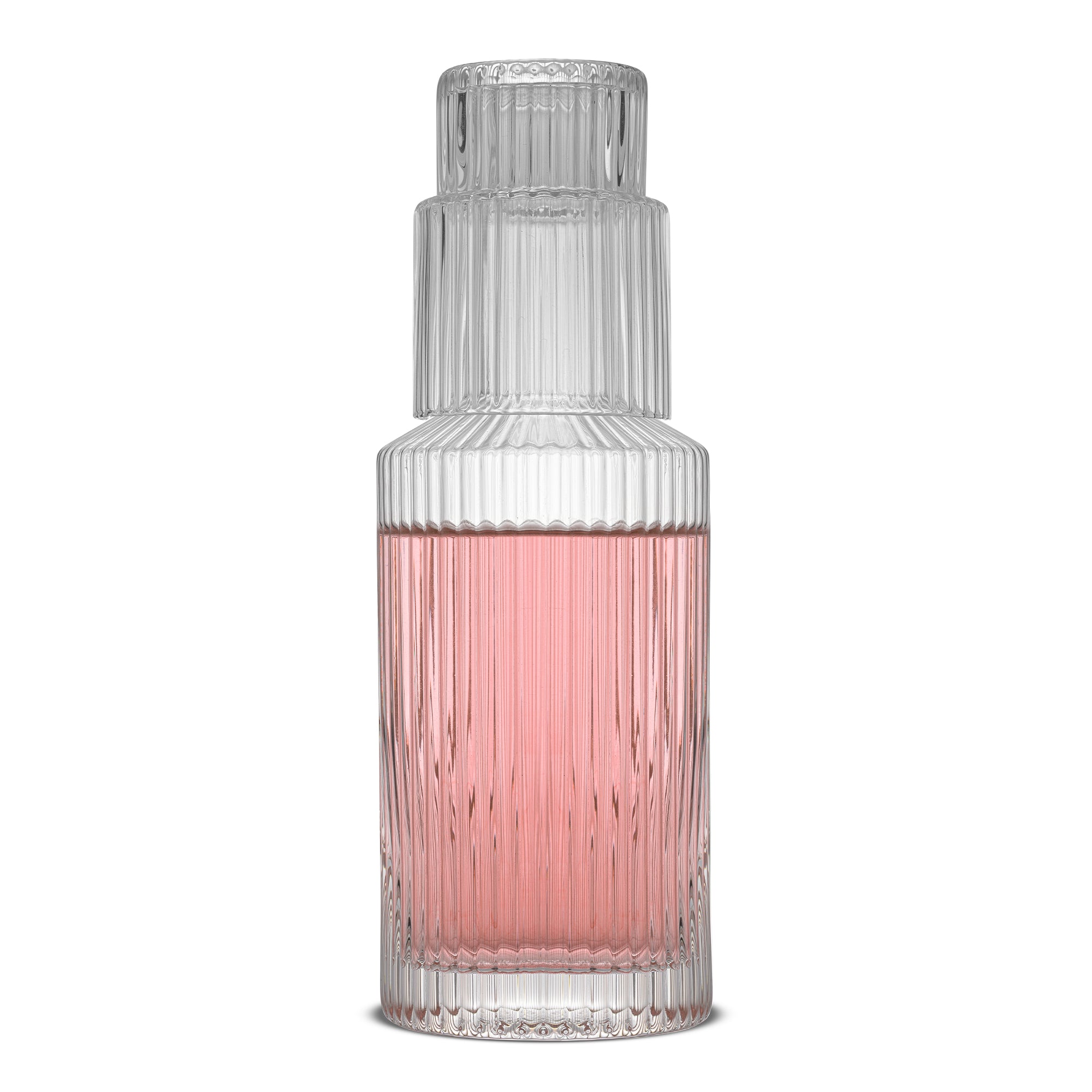joyjolt-elle-fluted-bedside-decanter-set-26-oz-carafe-7-oz-glass image 8