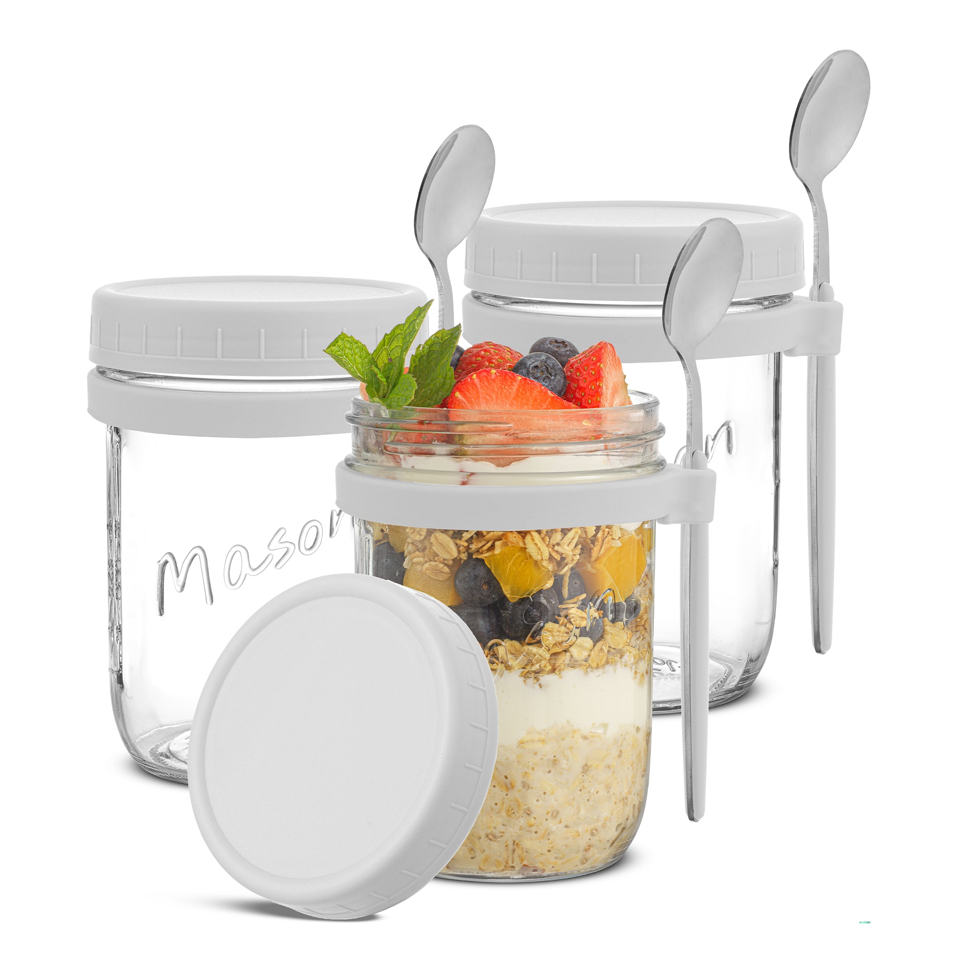 joyjolt-dawn-3-piece-overnight-oats-glass-container-set-with-spoons image 1