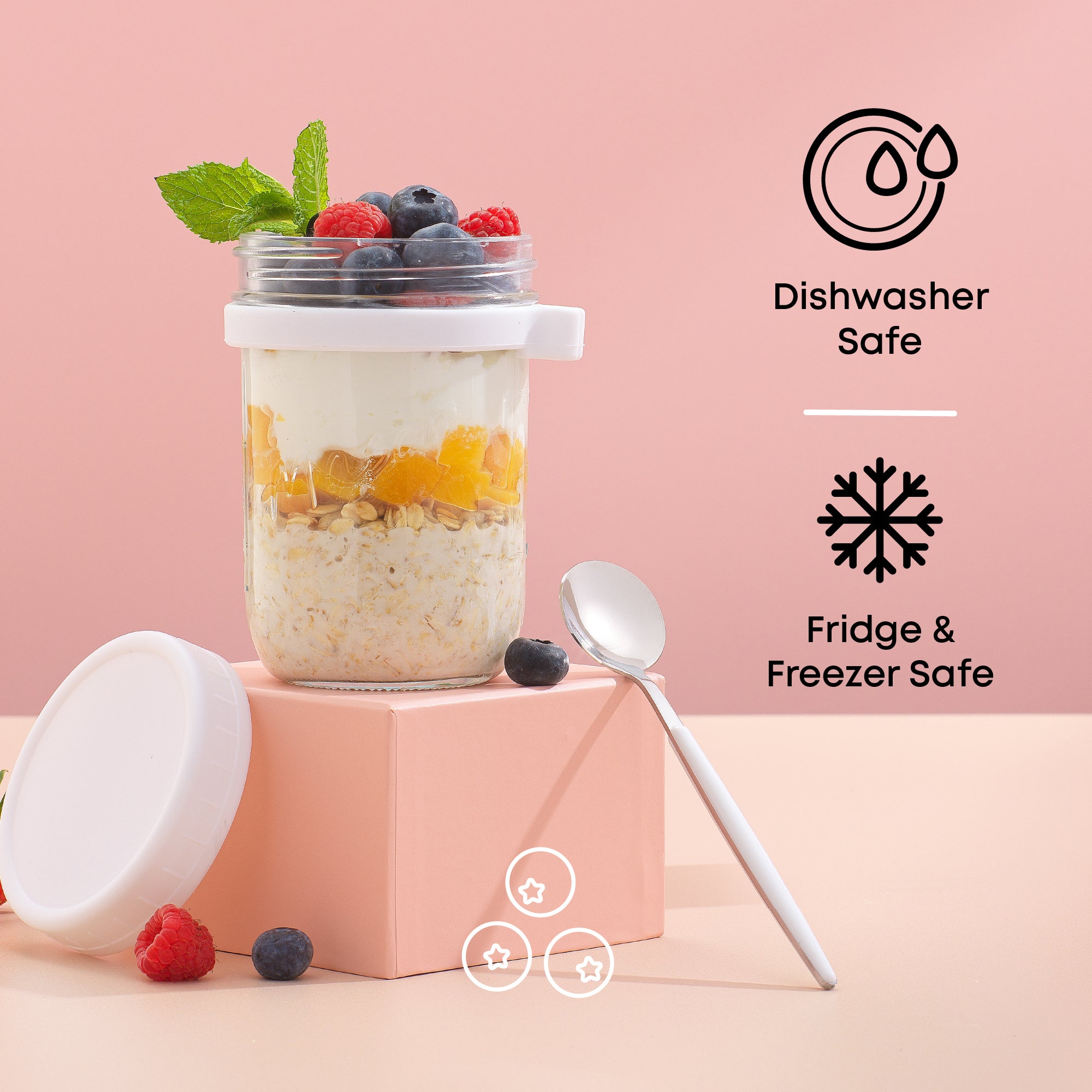 joyjolt-dawn-3-piece-overnight-oats-glass-container-set-with-spoons image 5