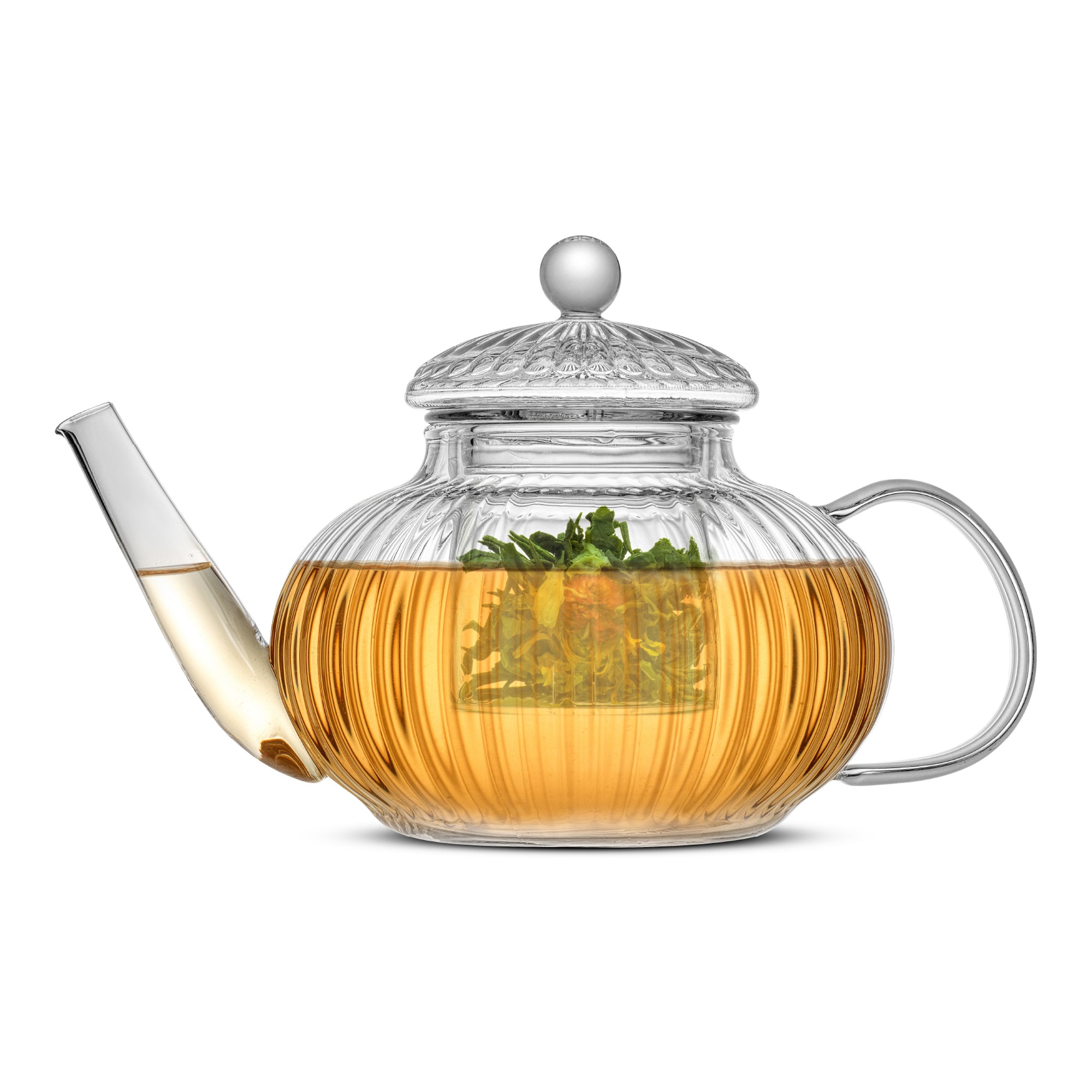 joyjolt-fluted-glass-tea-kettle-with-infuser-1200-ml image 1