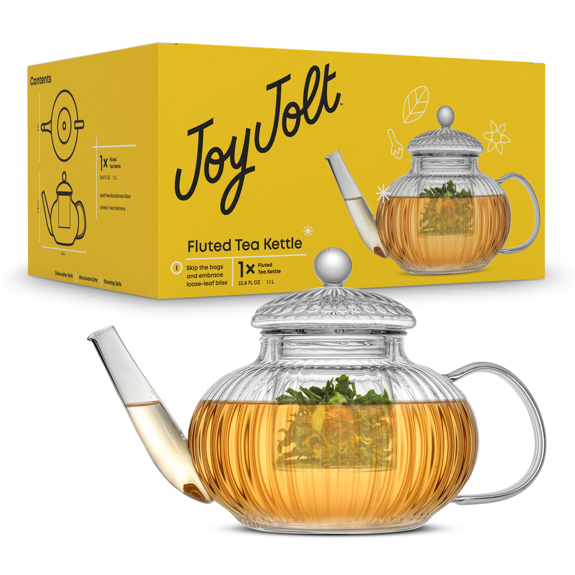 joyjolt-fluted-glass-tea-kettle-with-infuser-1200-ml image 8