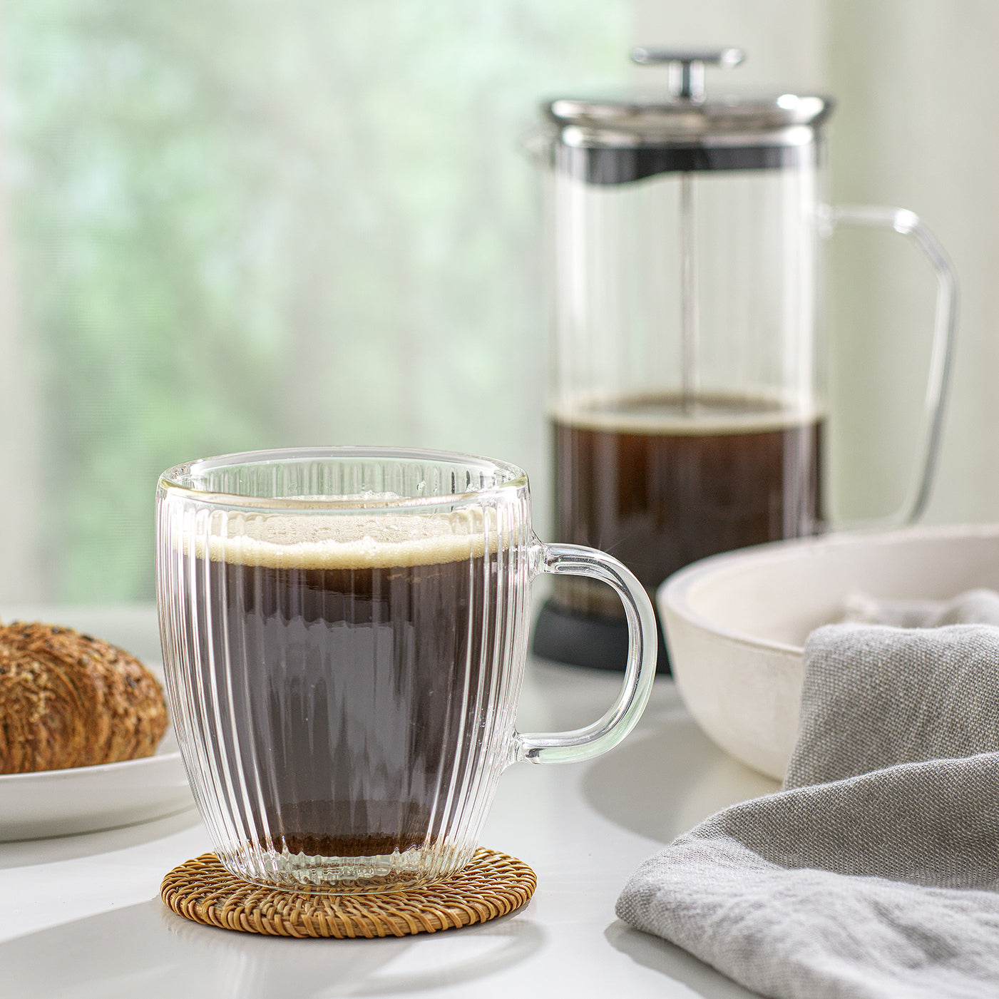joyjolt-fluted-french-press-and-double-walled-mug-set image 4