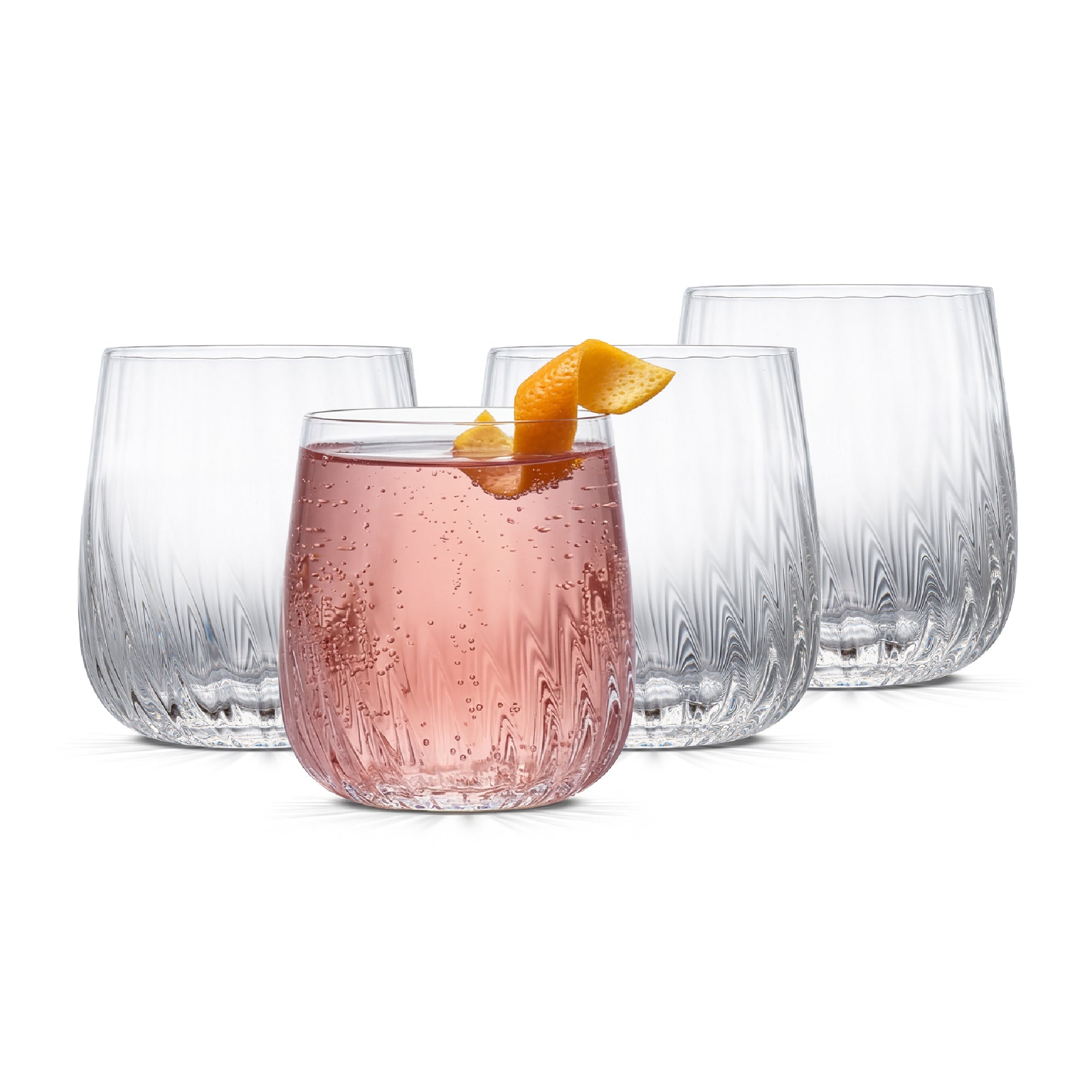 joyjolt-flow-optic-swirl-short-glasses-set-of-4 image 1