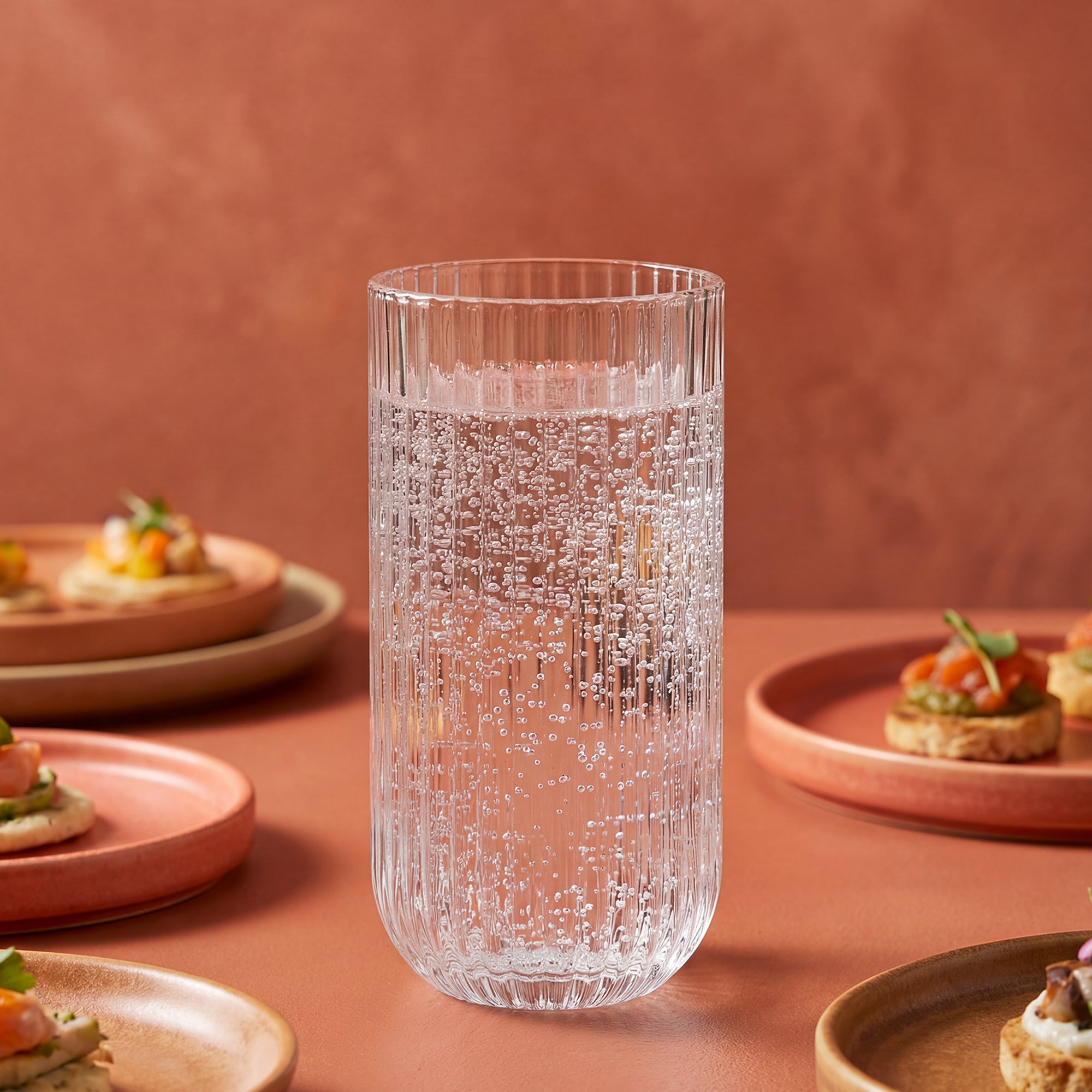 joyjolt-lotus-ribbed-drinking-glasses-set-of-8 image 7