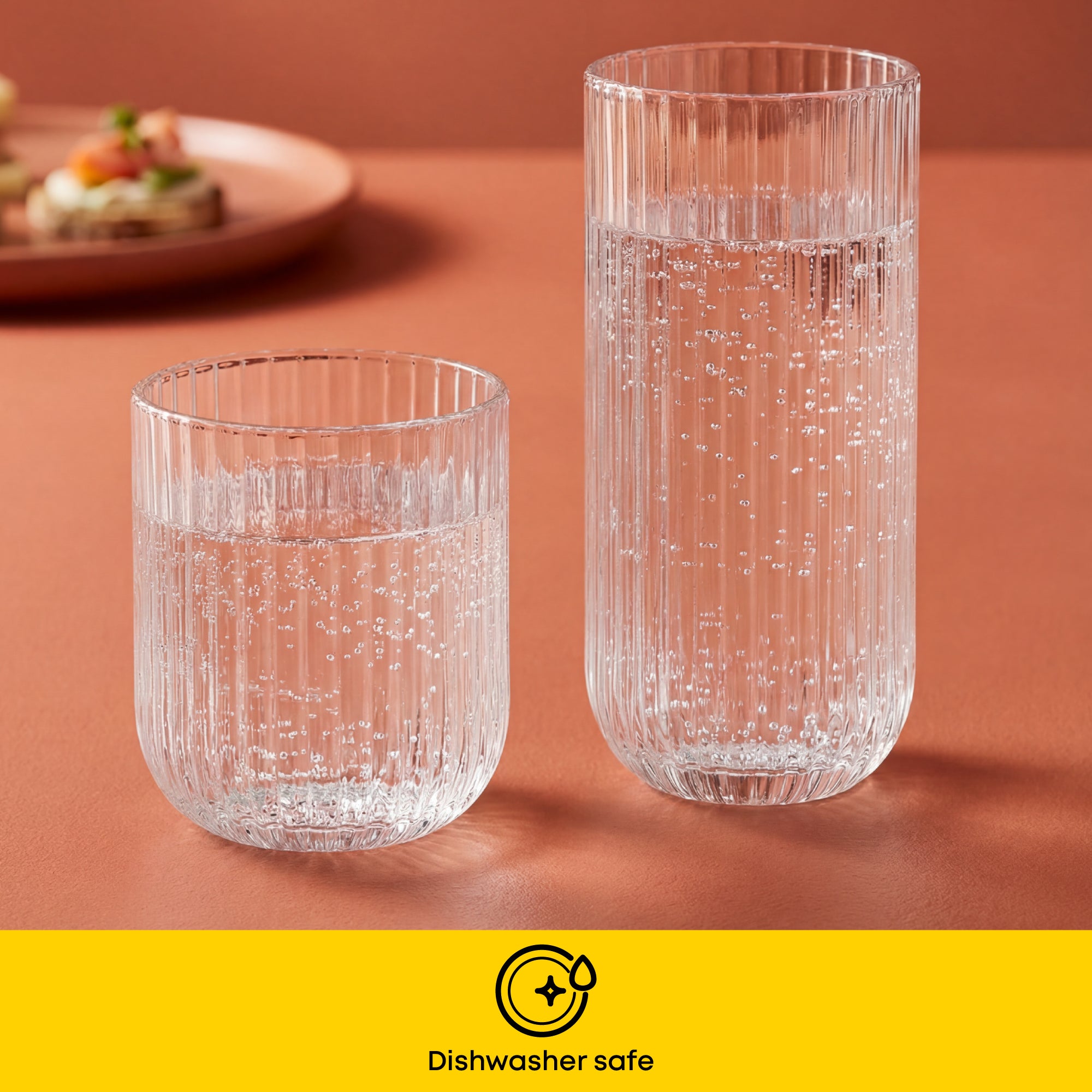 joyjolt-lotus-ribbed-drinking-glasses-set-of-8 image 8