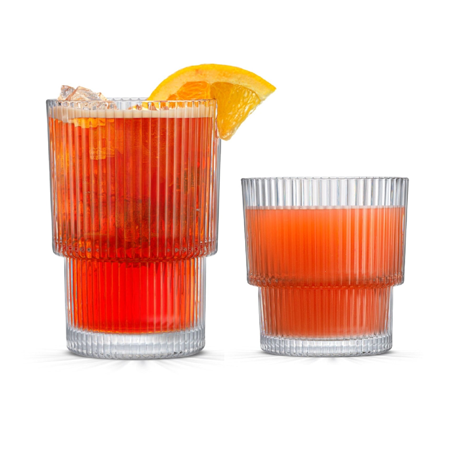 joyjolt-bloom-ribbed-drinking-glasses-set-of-12 image 1