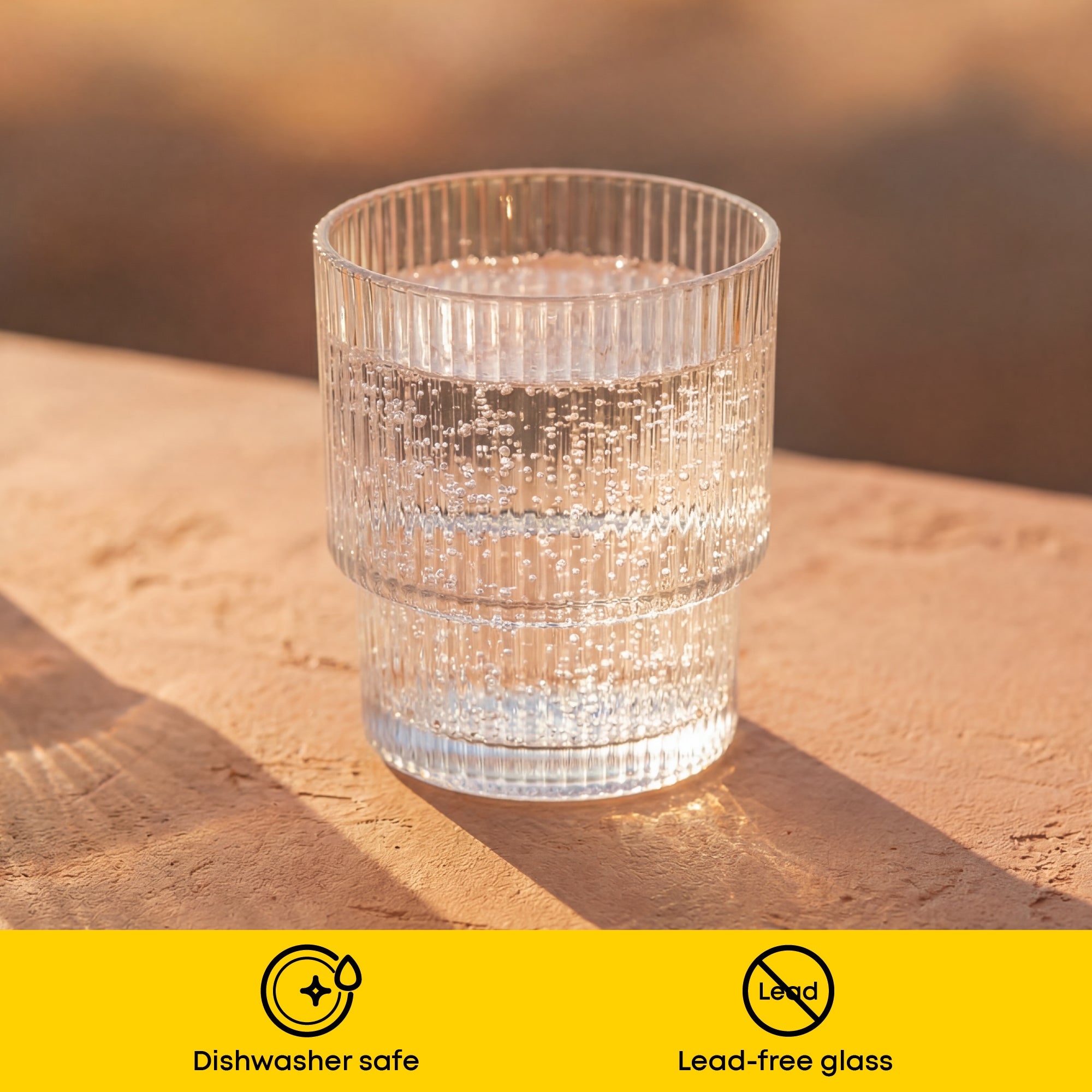 joyjolt-bloom-ribbed-drinking-glasses-set-of-12 image 7