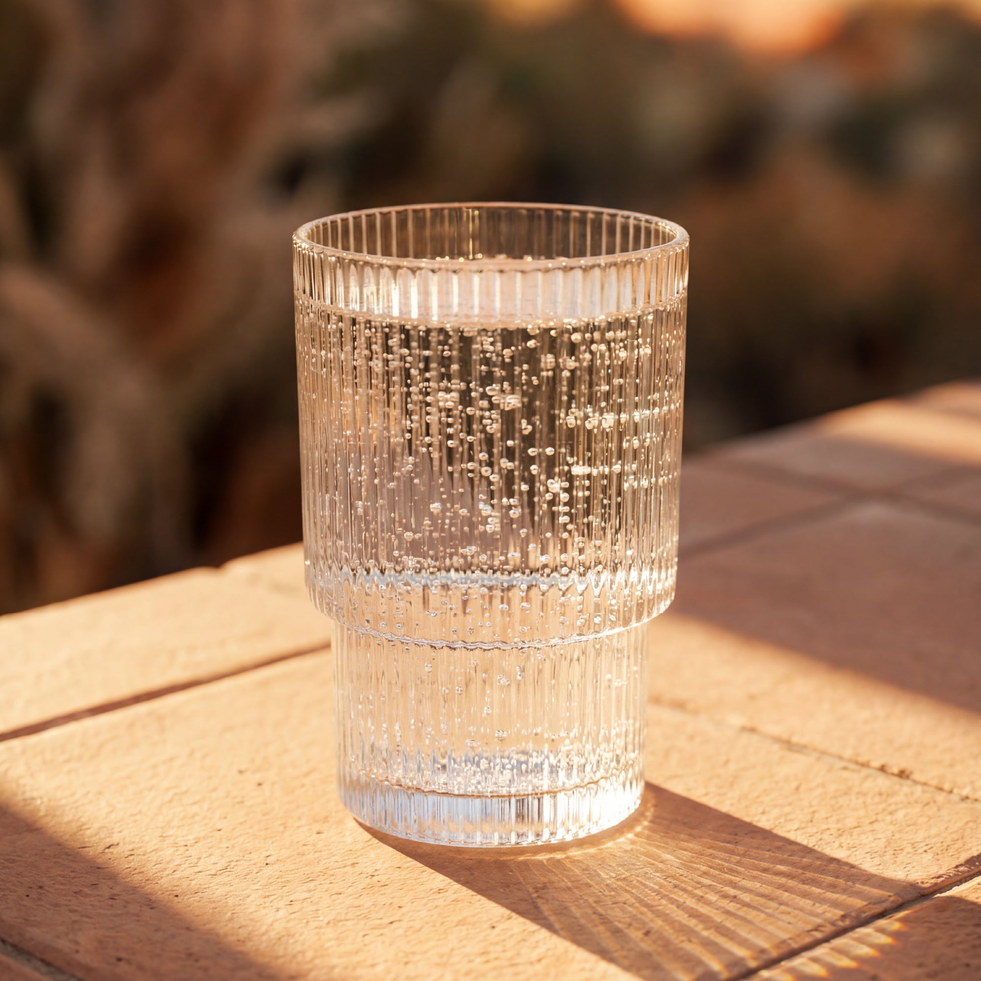 joyjolt-bloom-ribbed-drinking-glasses-set-of-12 image 4