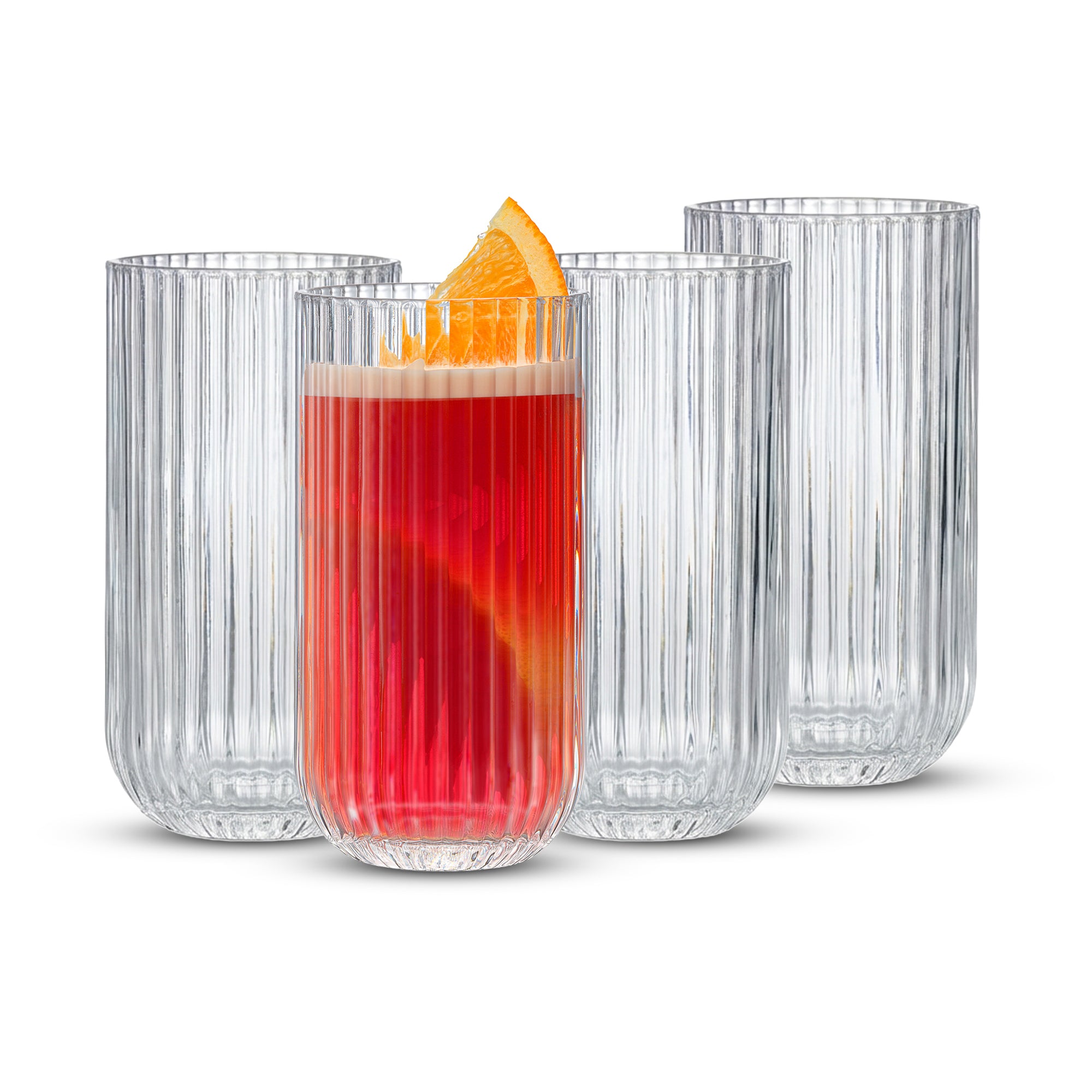 joyjolt-lotus-ribbed-highball-glasses-16-oz-set-of-4 image 1