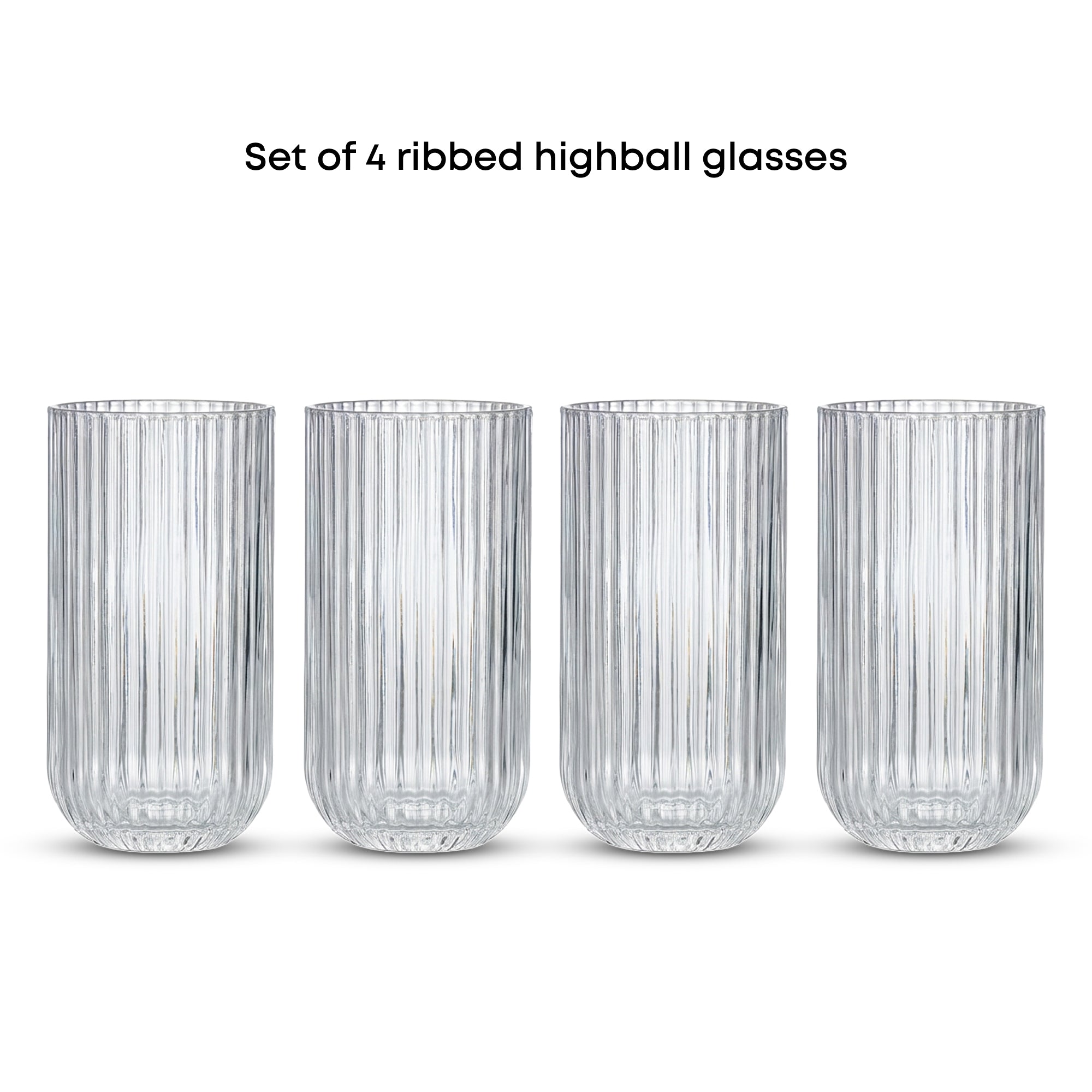 joyjolt-lotus-ribbed-highball-glasses-16-oz-set-of-4 image 4