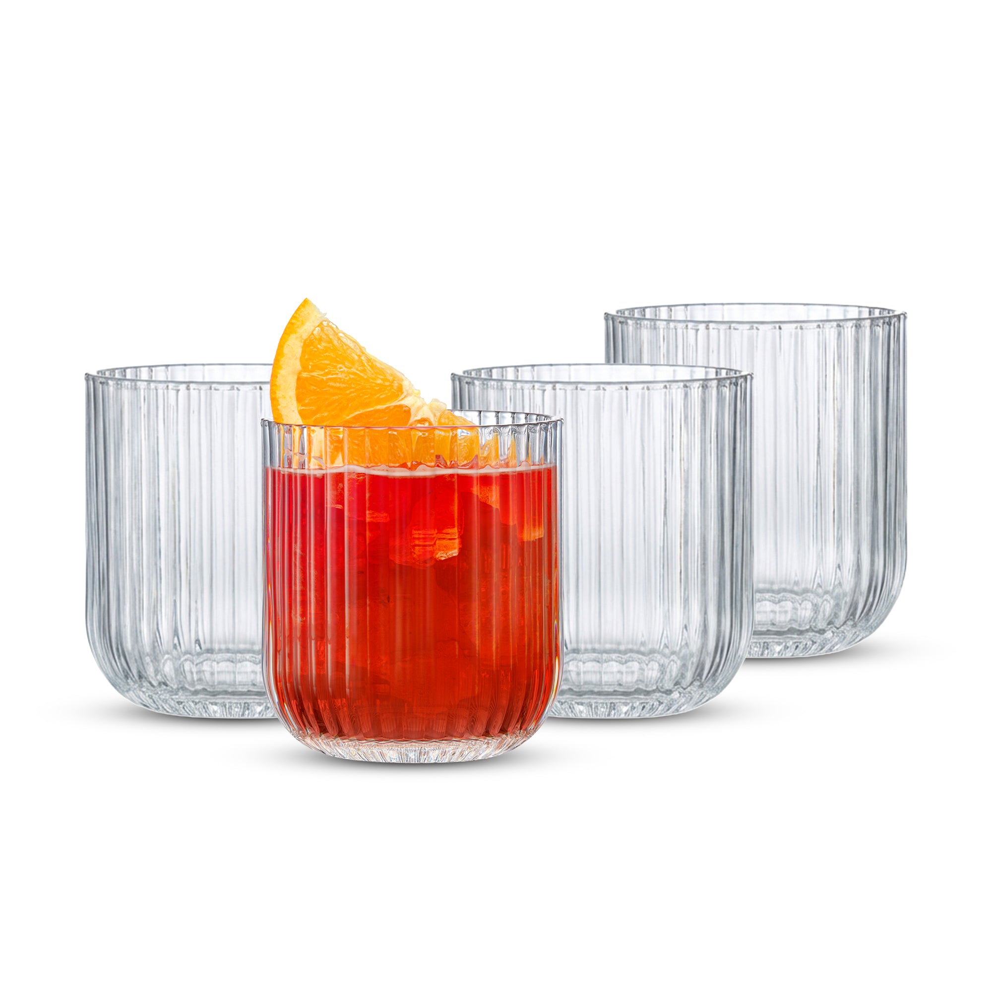 joyjolt-lotus-ribbed-double-old-fashioned-glasses-set-of-4-12-oz image 1