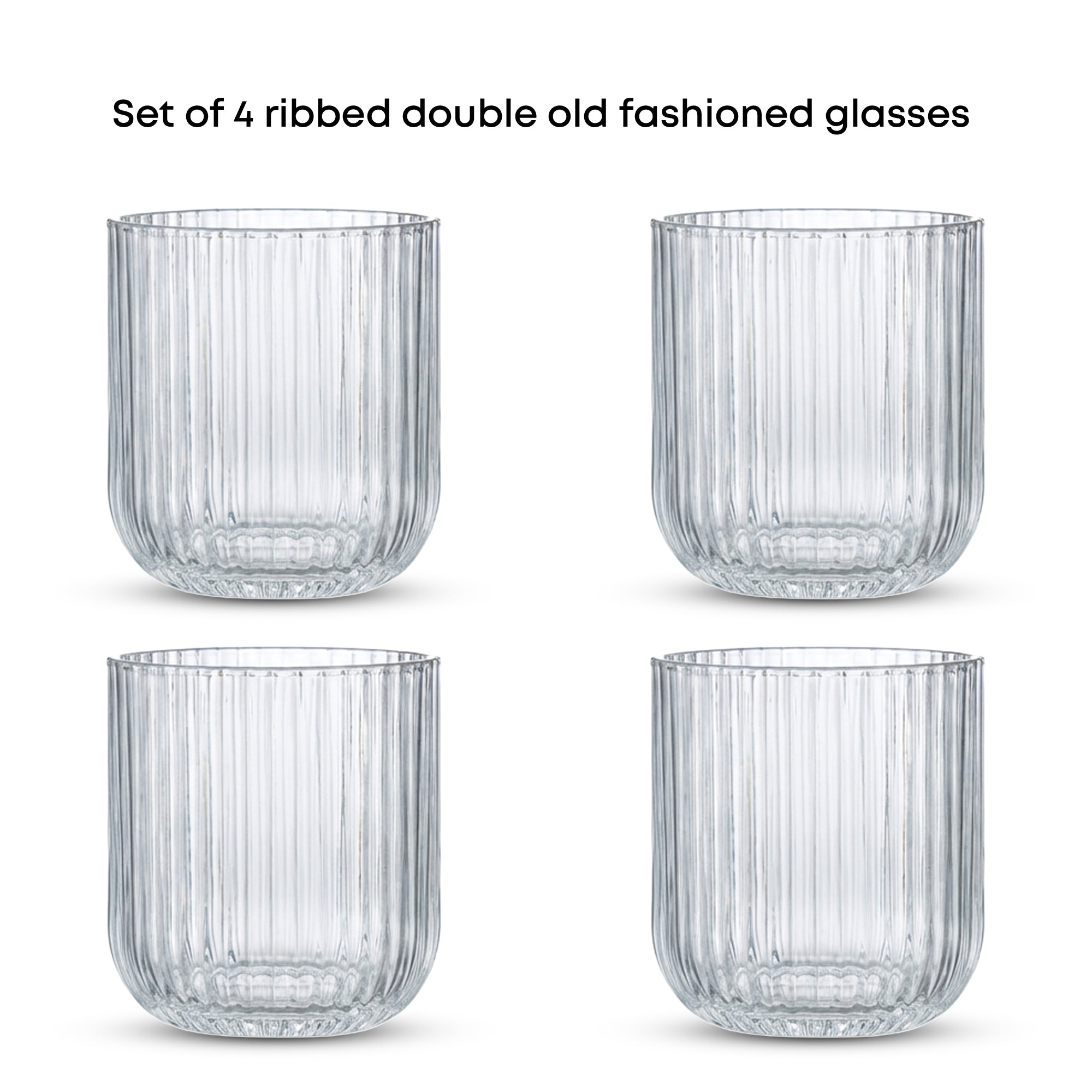joyjolt-lotus-ribbed-double-old-fashioned-glasses-set-of-4-12-oz image 4