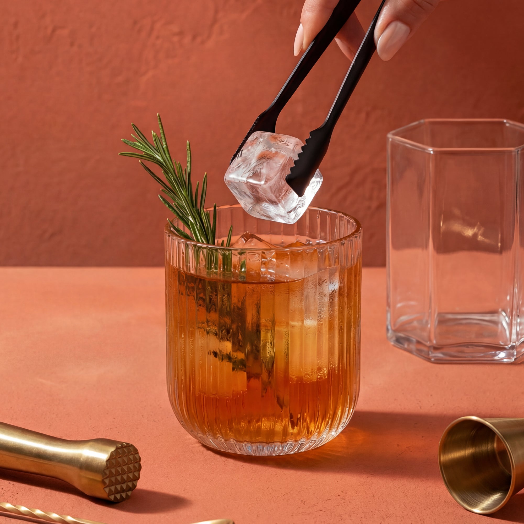 joyjolt-lotus-ribbed-double-old-fashioned-glasses-set-of-4-12-oz image 2