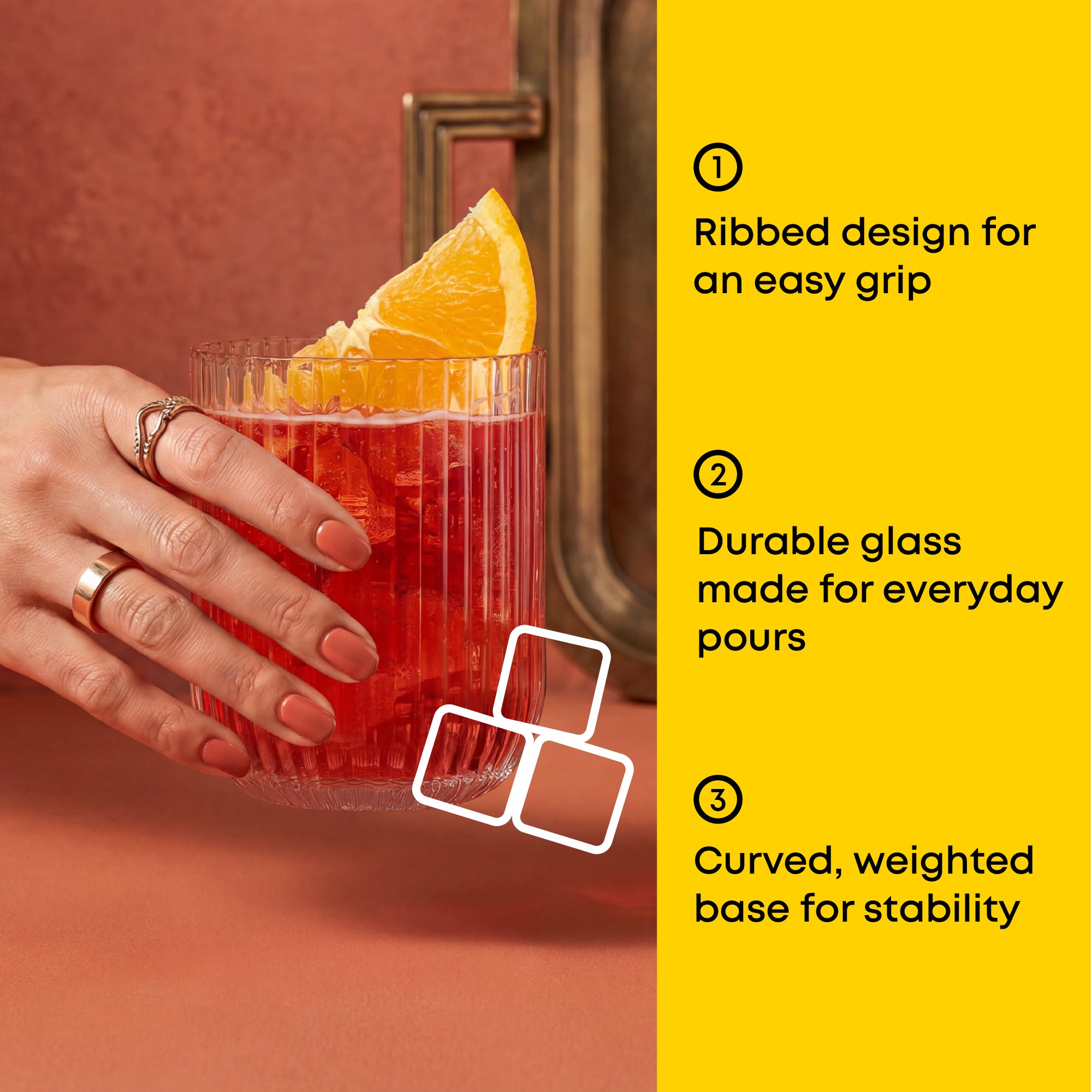 joyjolt-lotus-ribbed-double-old-fashioned-glasses-set-of-4-12-oz image 3