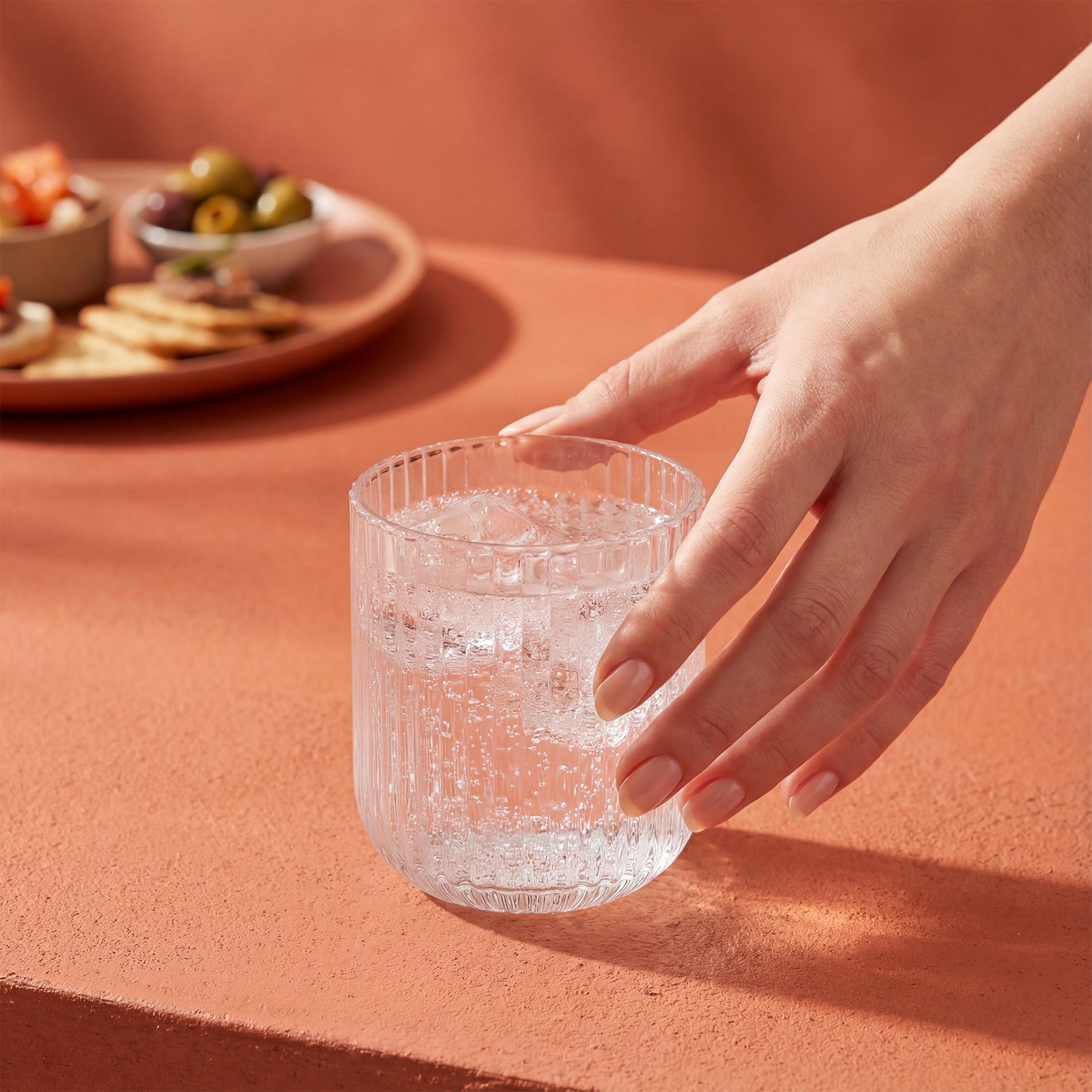 joyjolt-lotus-ribbed-double-old-fashioned-glasses-set-of-4-12-oz image 5