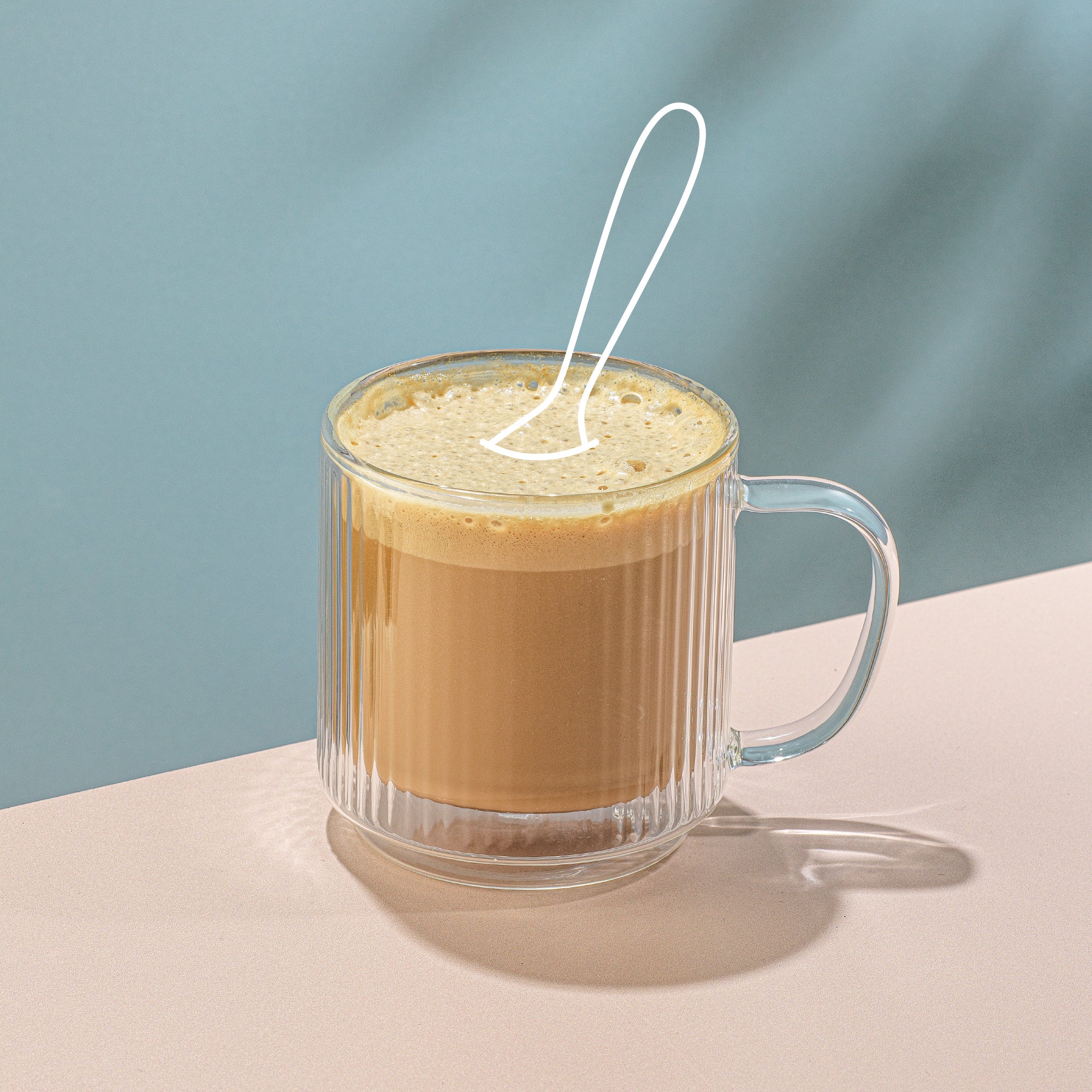 joyjolt-haven-fluted-stackable-double-wall-glass-mugs-13-5-oz-set-of-2 image 2