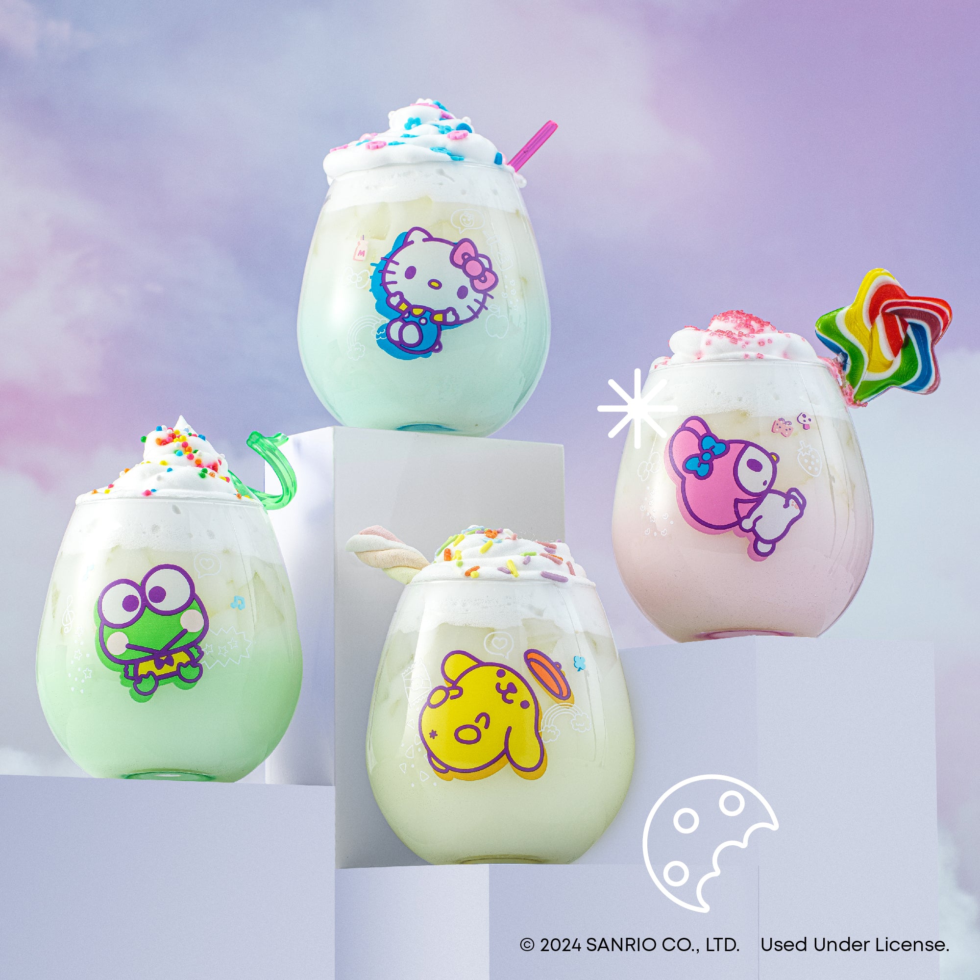 joyjolt-hello-kitty-and-friends-above-the-clouds-stemless-drinking-glasses-set-o image 2