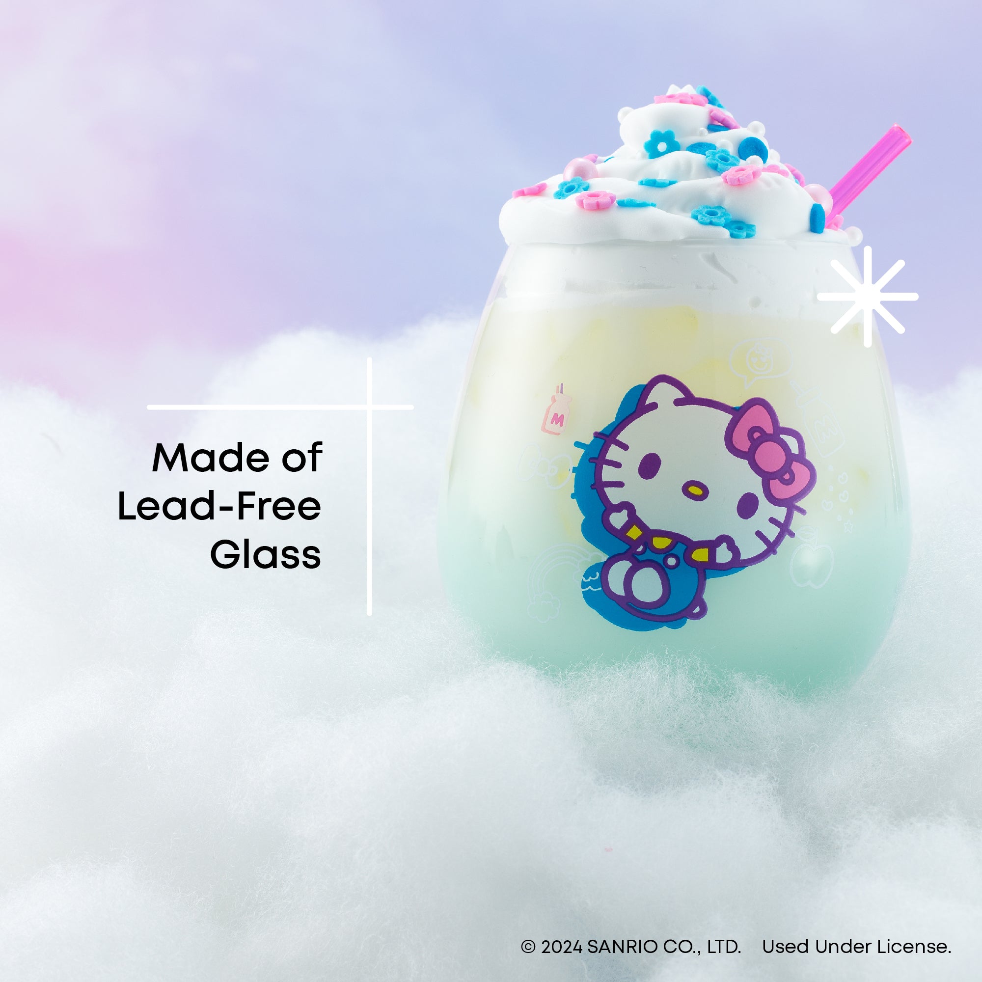 joyjolt-hello-kitty-and-friends-above-the-clouds-stemless-drinking-glasses-set-o image 4
